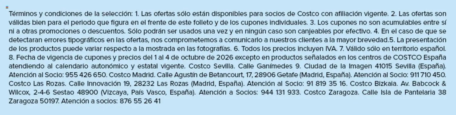 Costco 4 días de descuentos