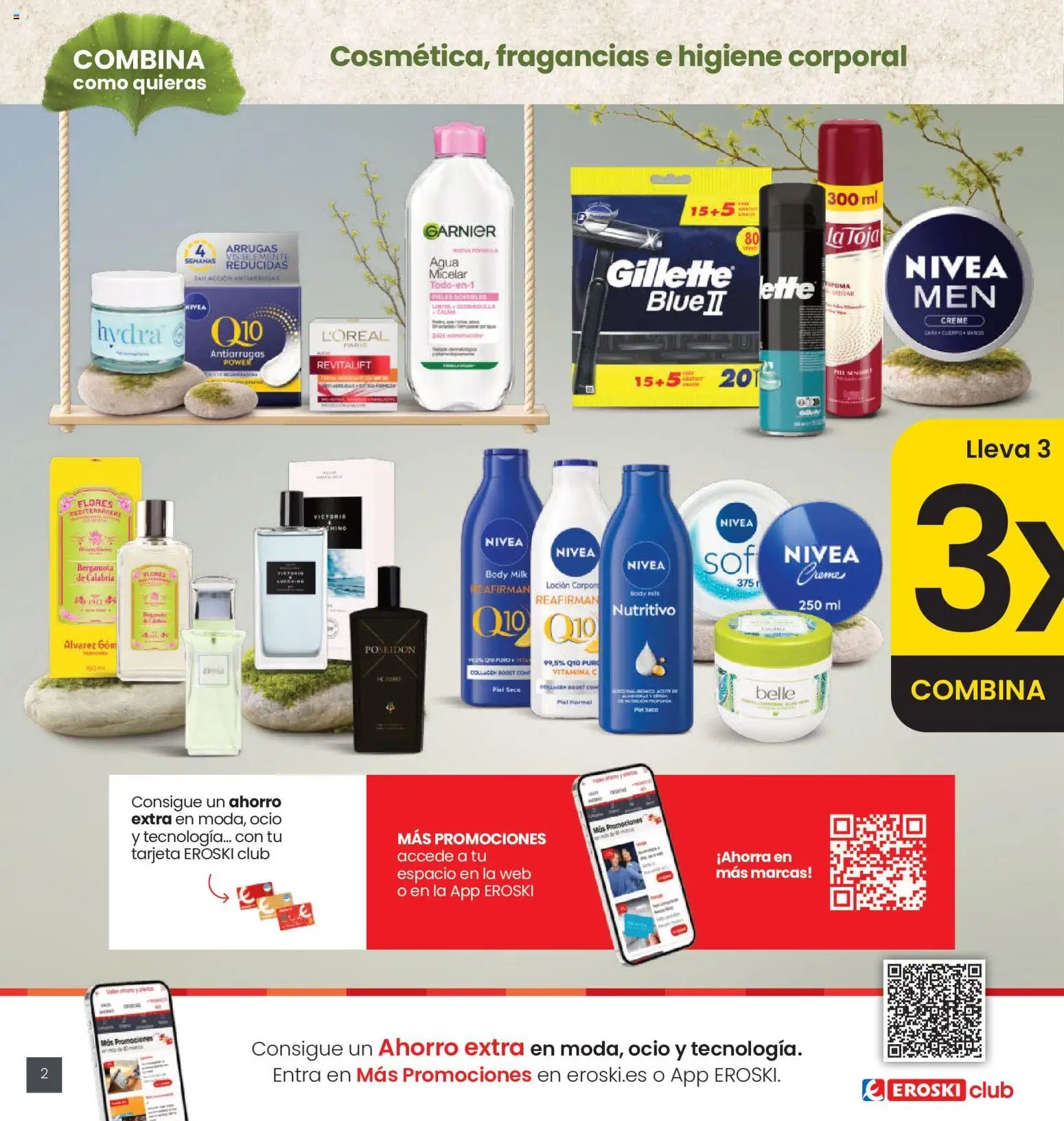Eroski 3x2 En toda la perfumería y la parafarmacia