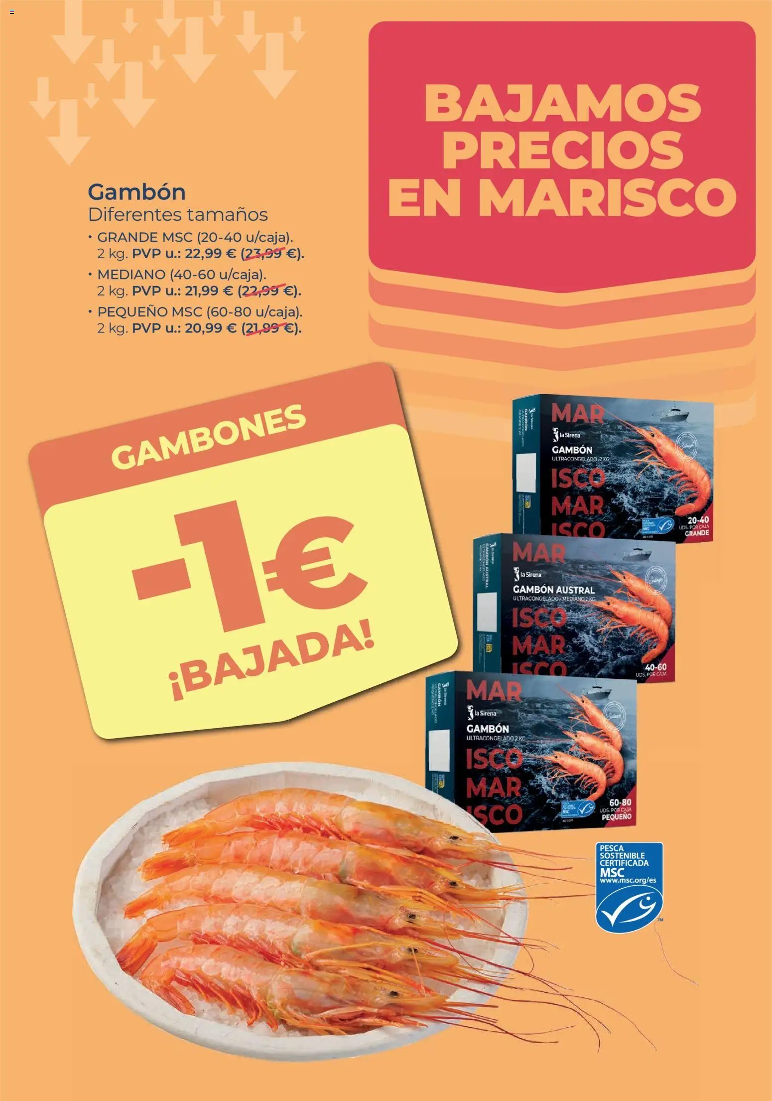 La Sirena Bajamos los precios en marisco