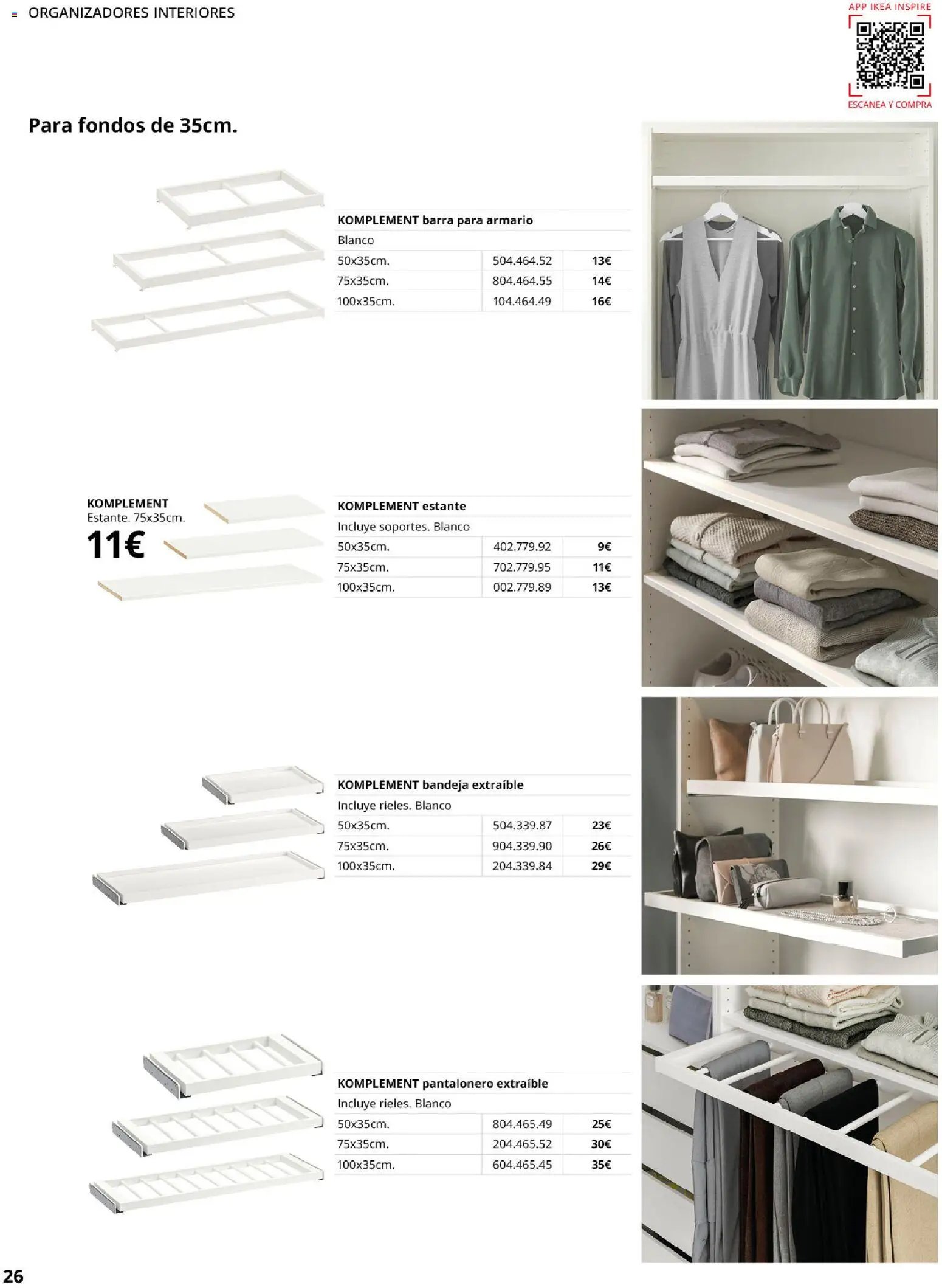 Catálogo IKEA Pax y Komplement
