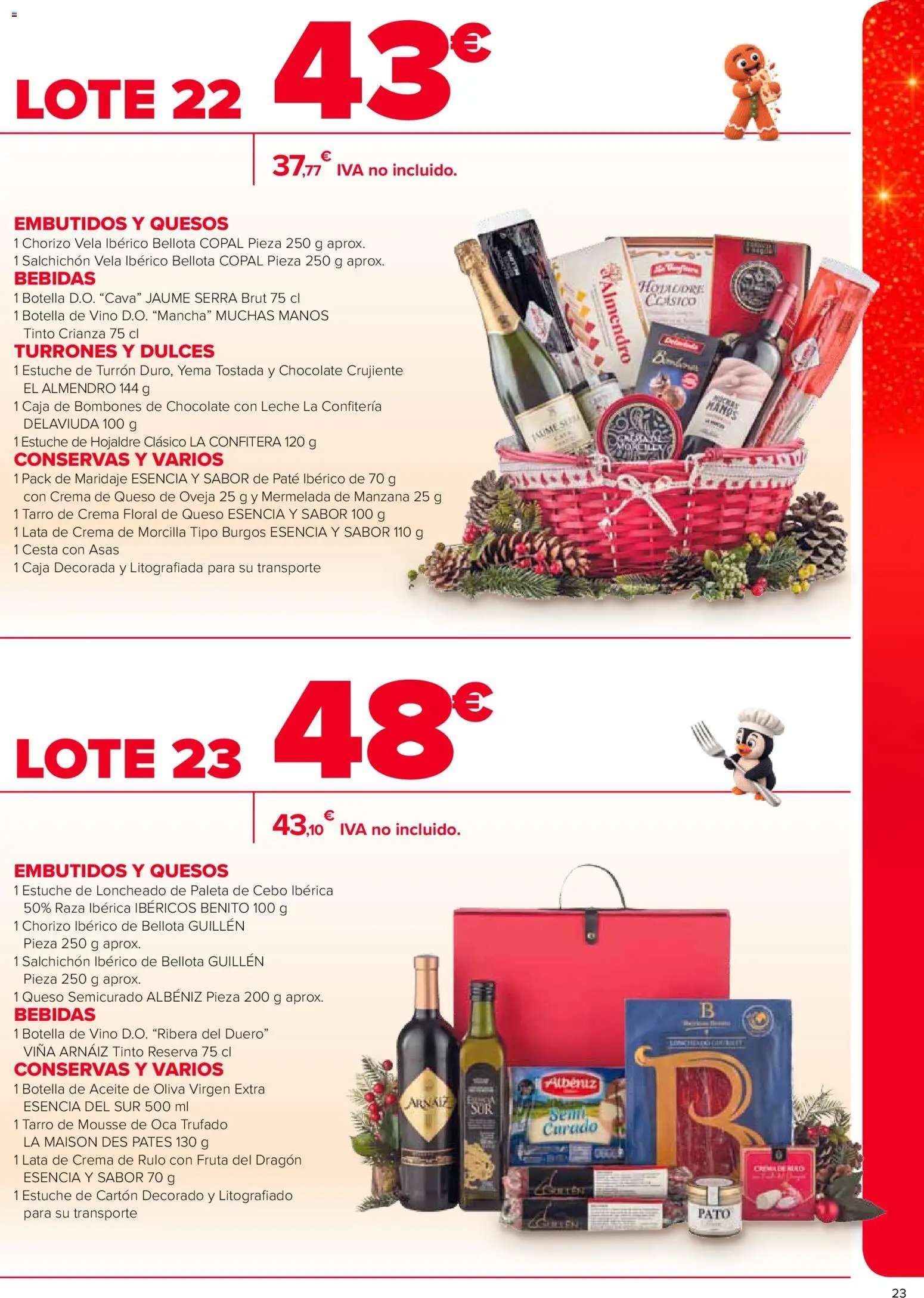 Carrefour Cestas de Navidad