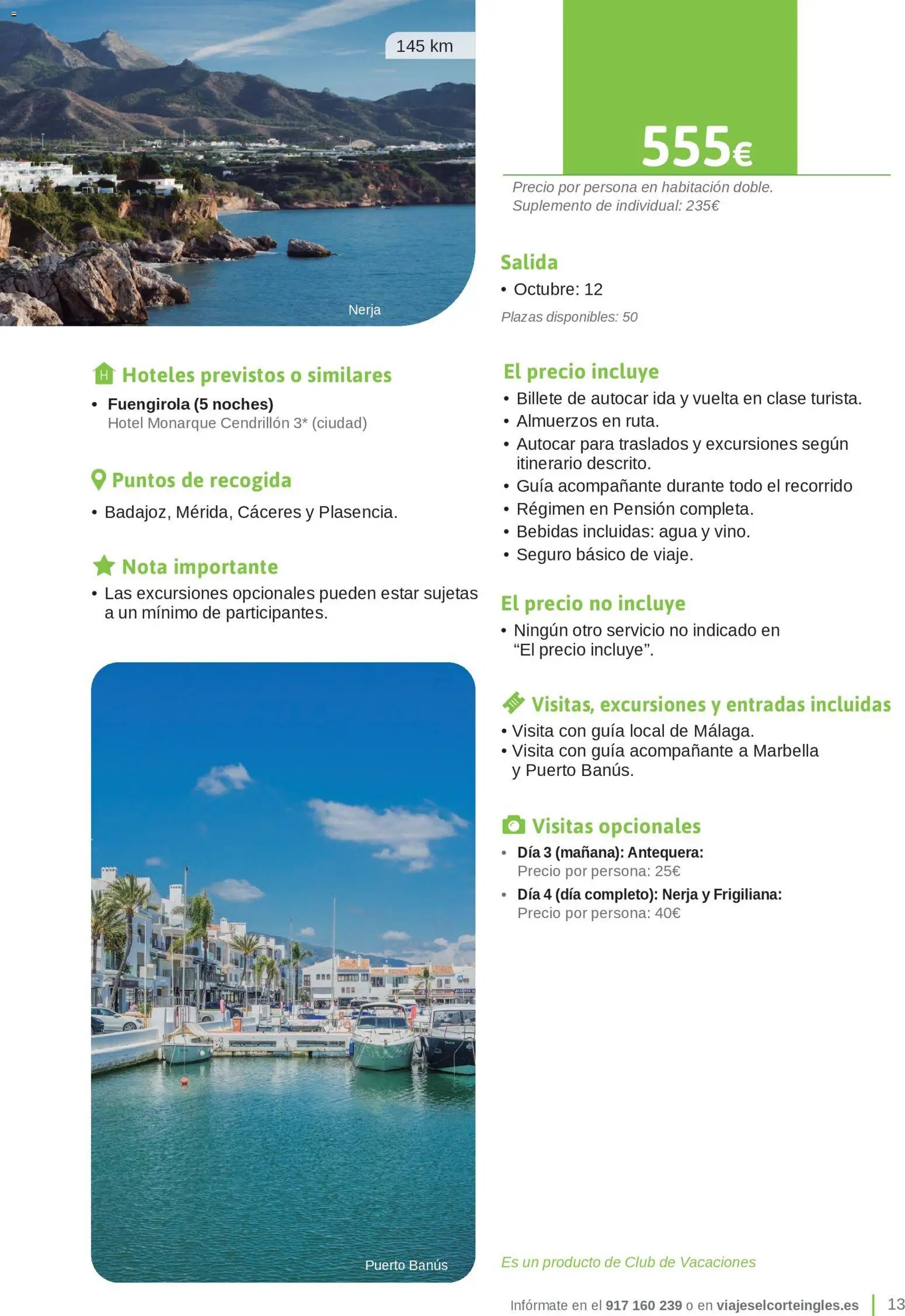 Viajes El Corte Inglés Junta de Extremadura