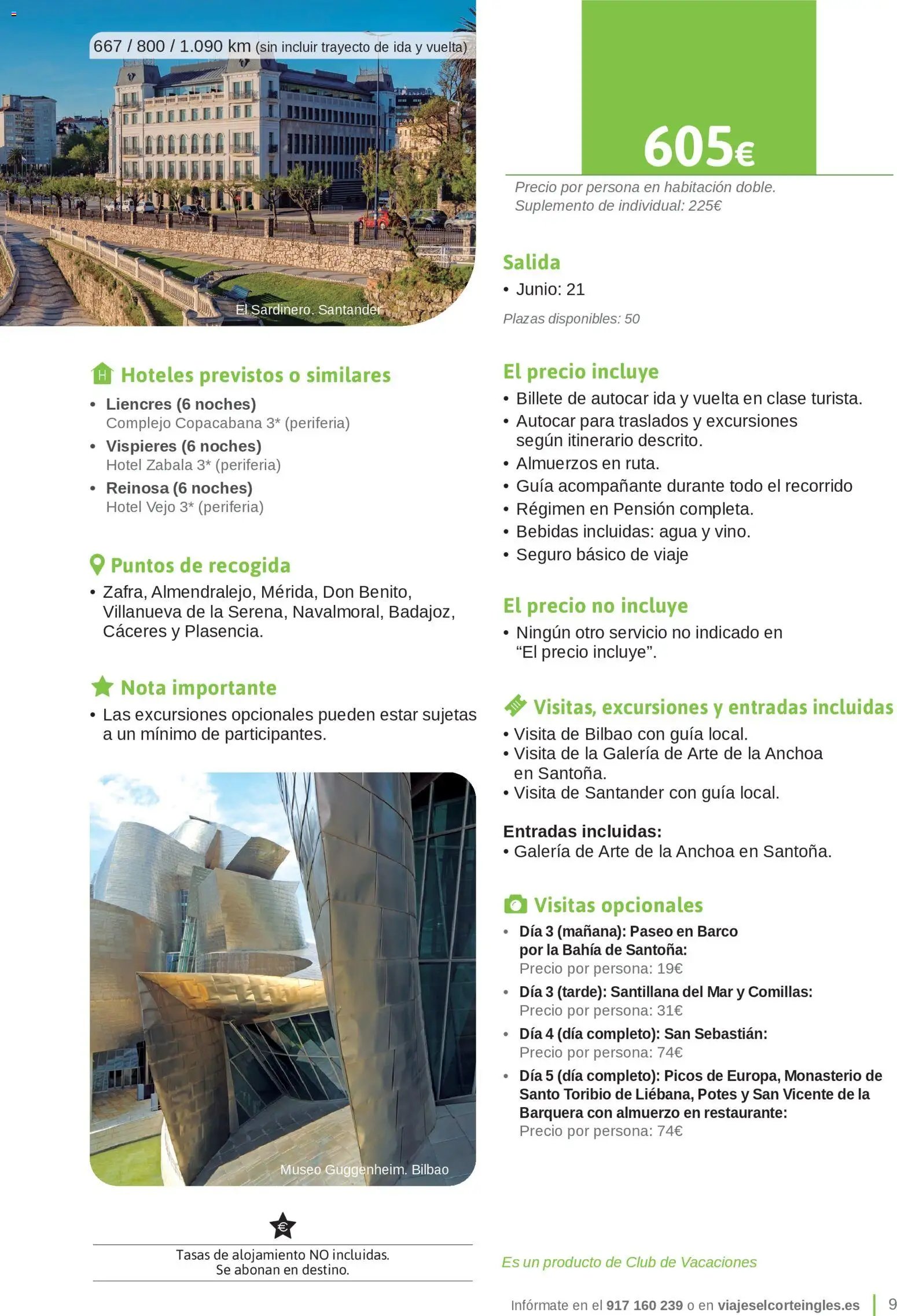 Viajes El Corte Inglés Junta de Extremadura