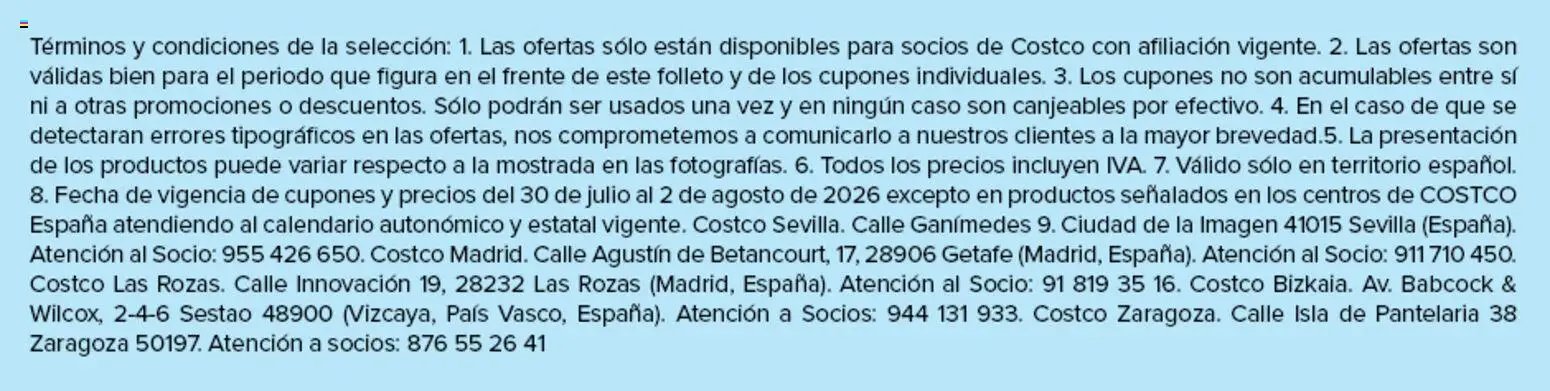 Costco 4 días de descuentos