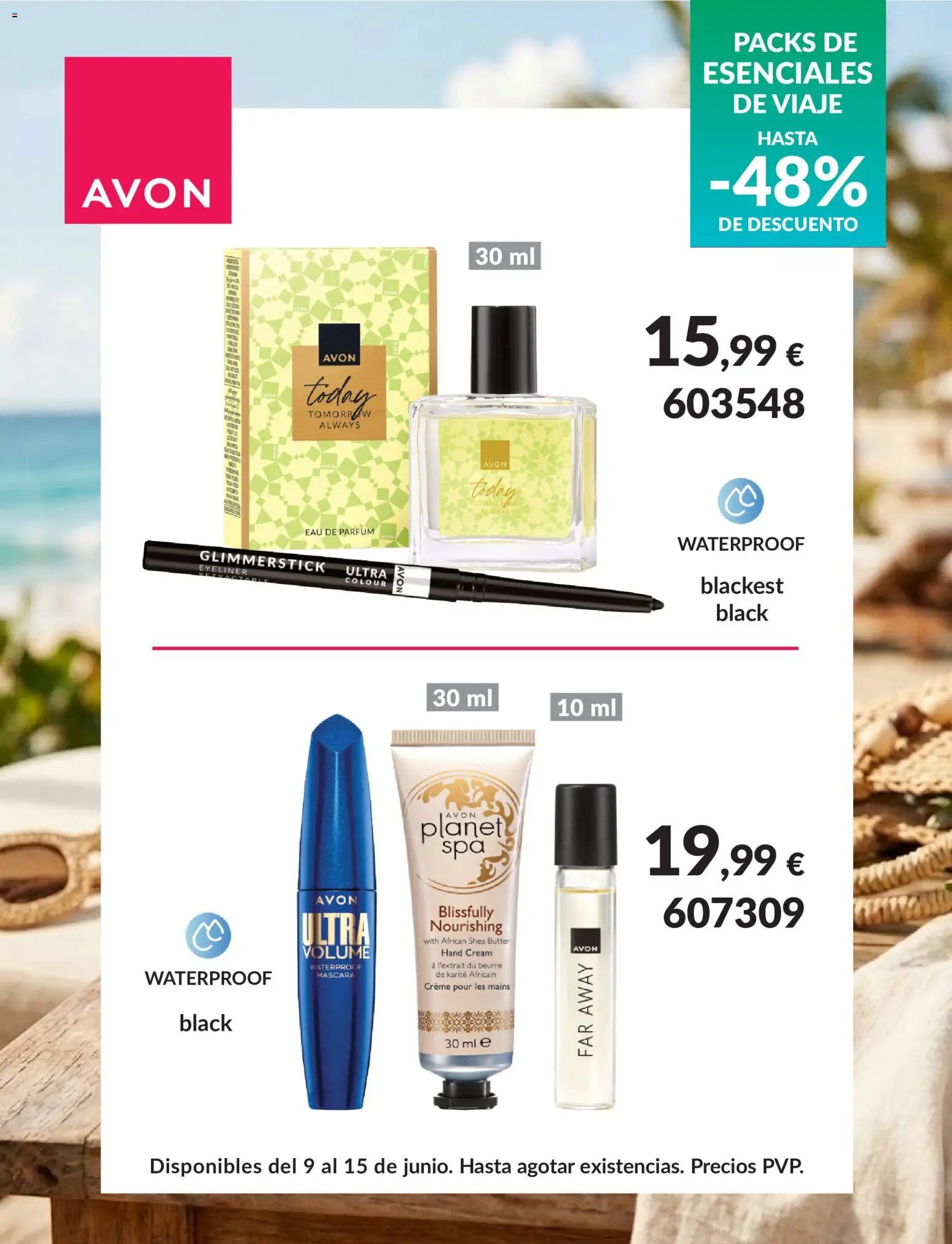 Avon Packs de esenciales de viaje