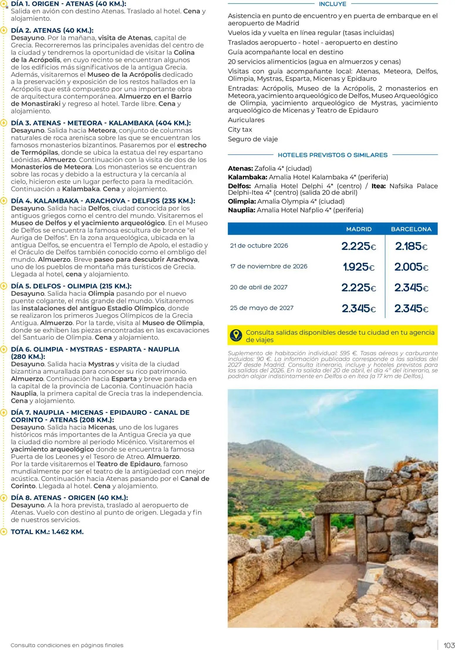 Viajes El Corte Inglés Club de Vacaciones otoño primavera