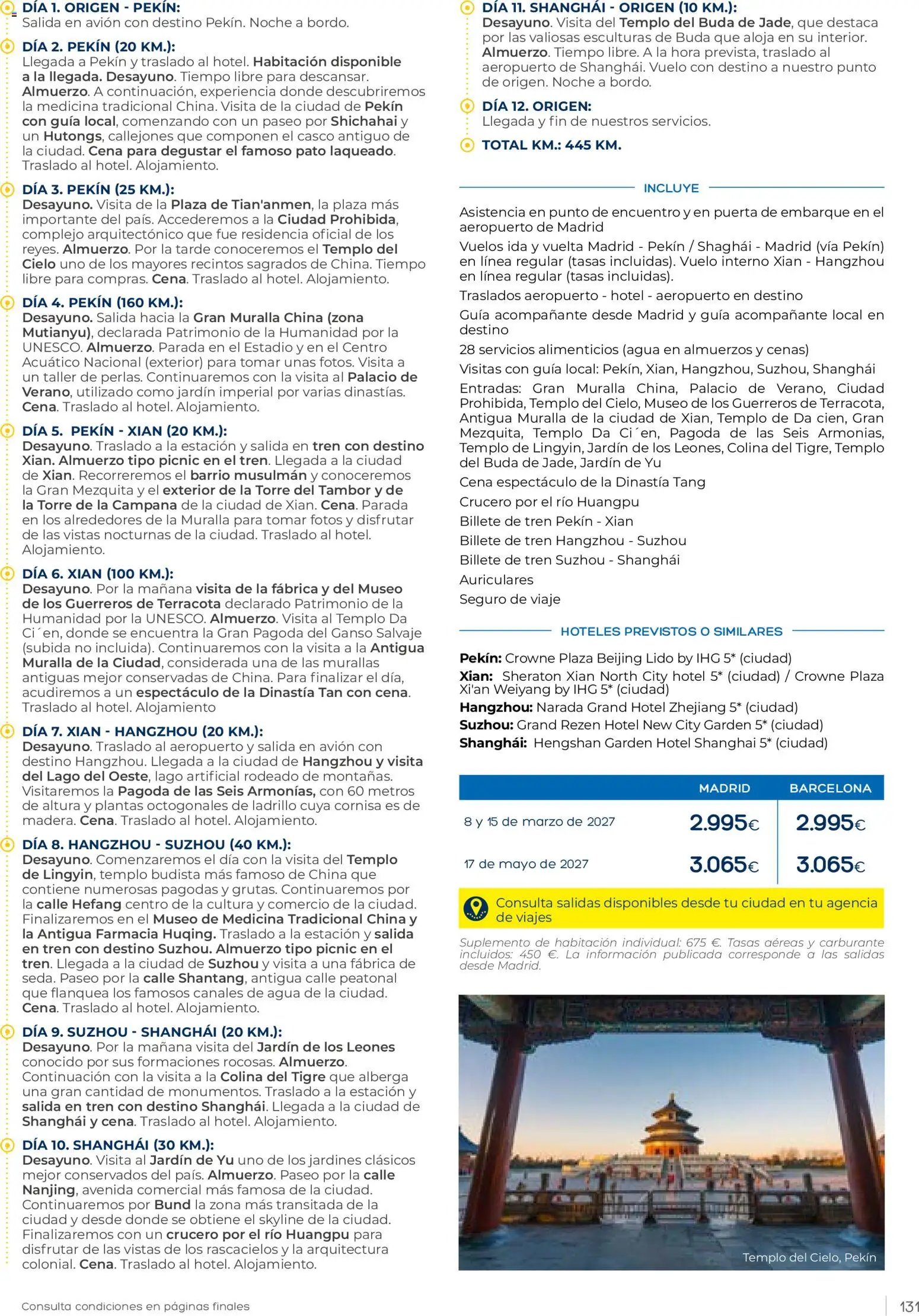 Viajes El Corte Inglés Club de Vacaciones otoño primavera