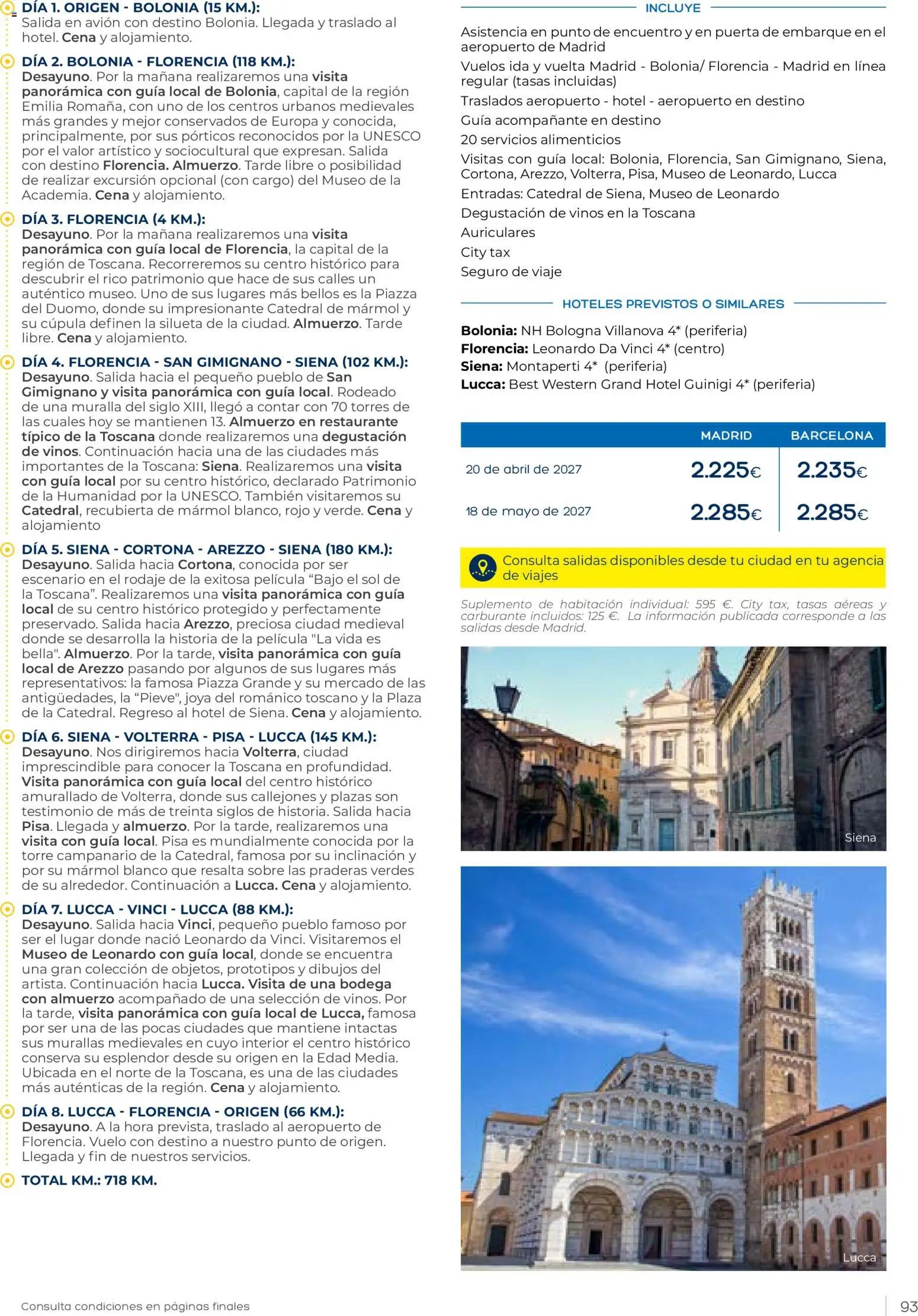 Viajes El Corte Inglés Club de Vacaciones otoño primavera