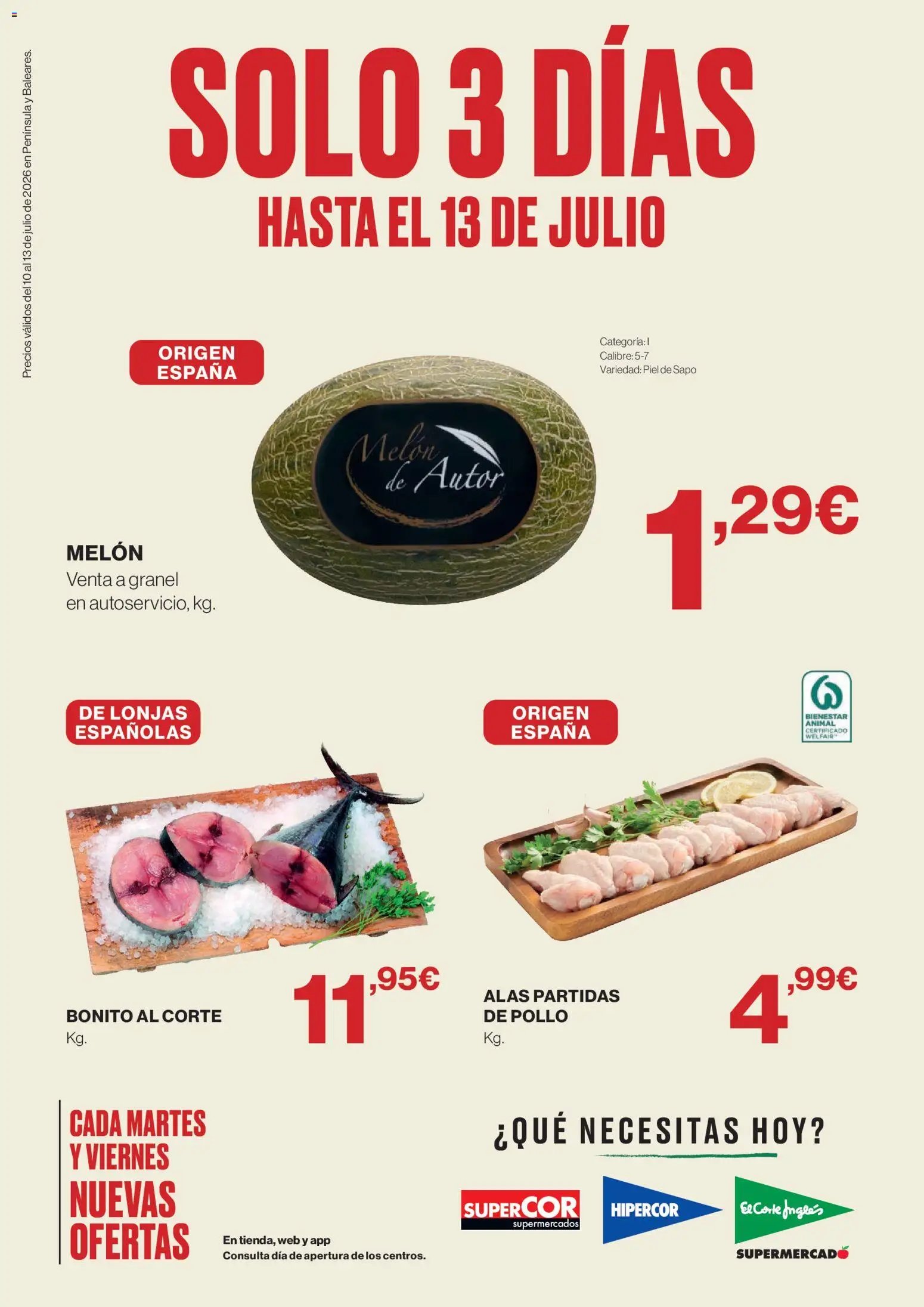 Hipercor Solo 3 días