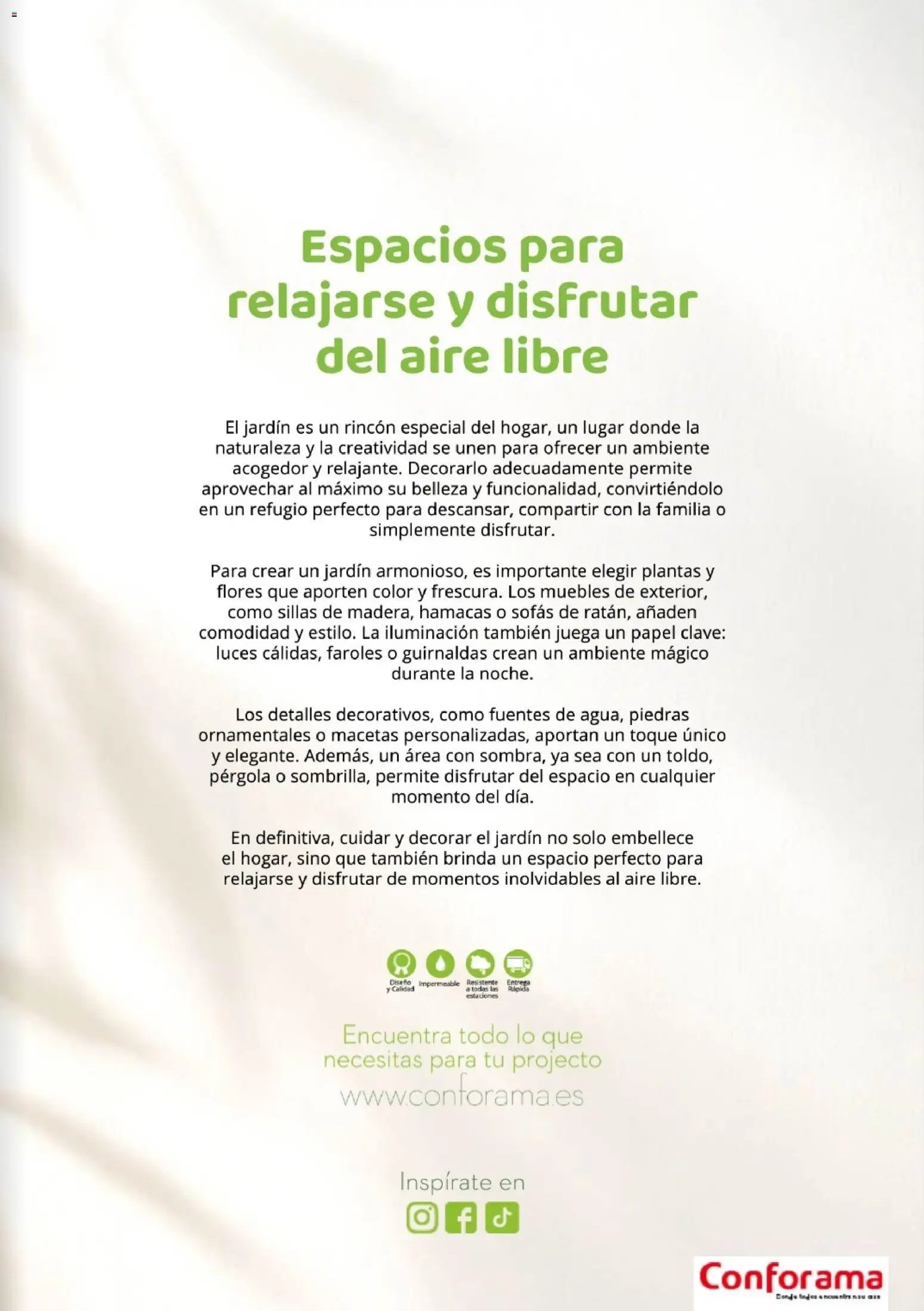 Conforama Guía Jardín 2026