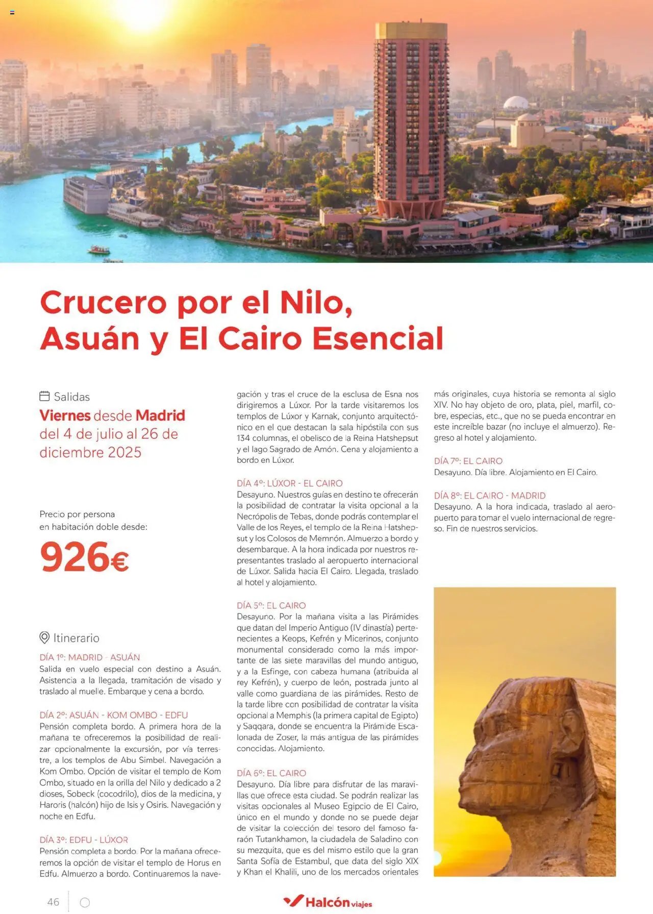 Halcón Viajes Egipto