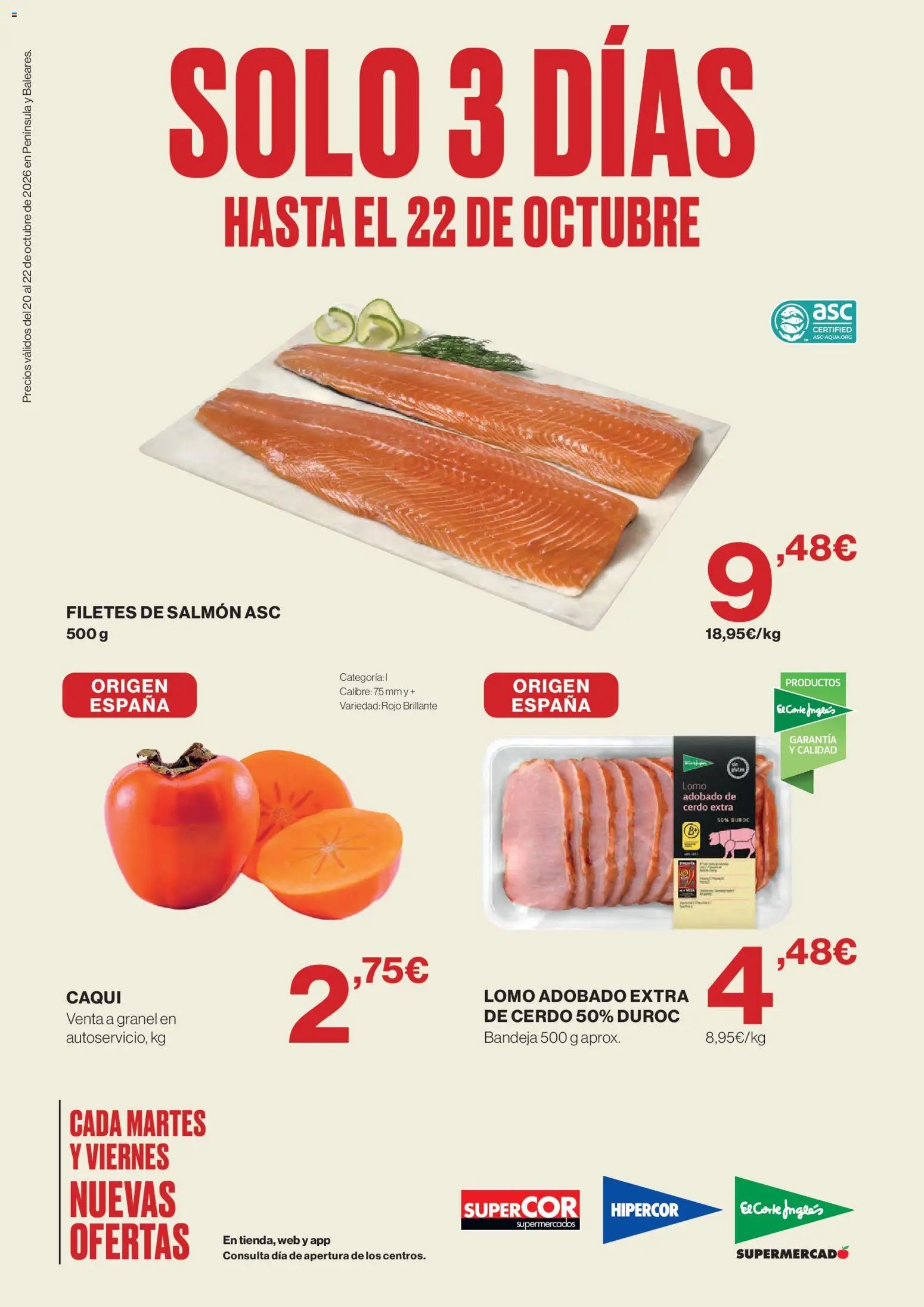 Hipercor Solo 3 días