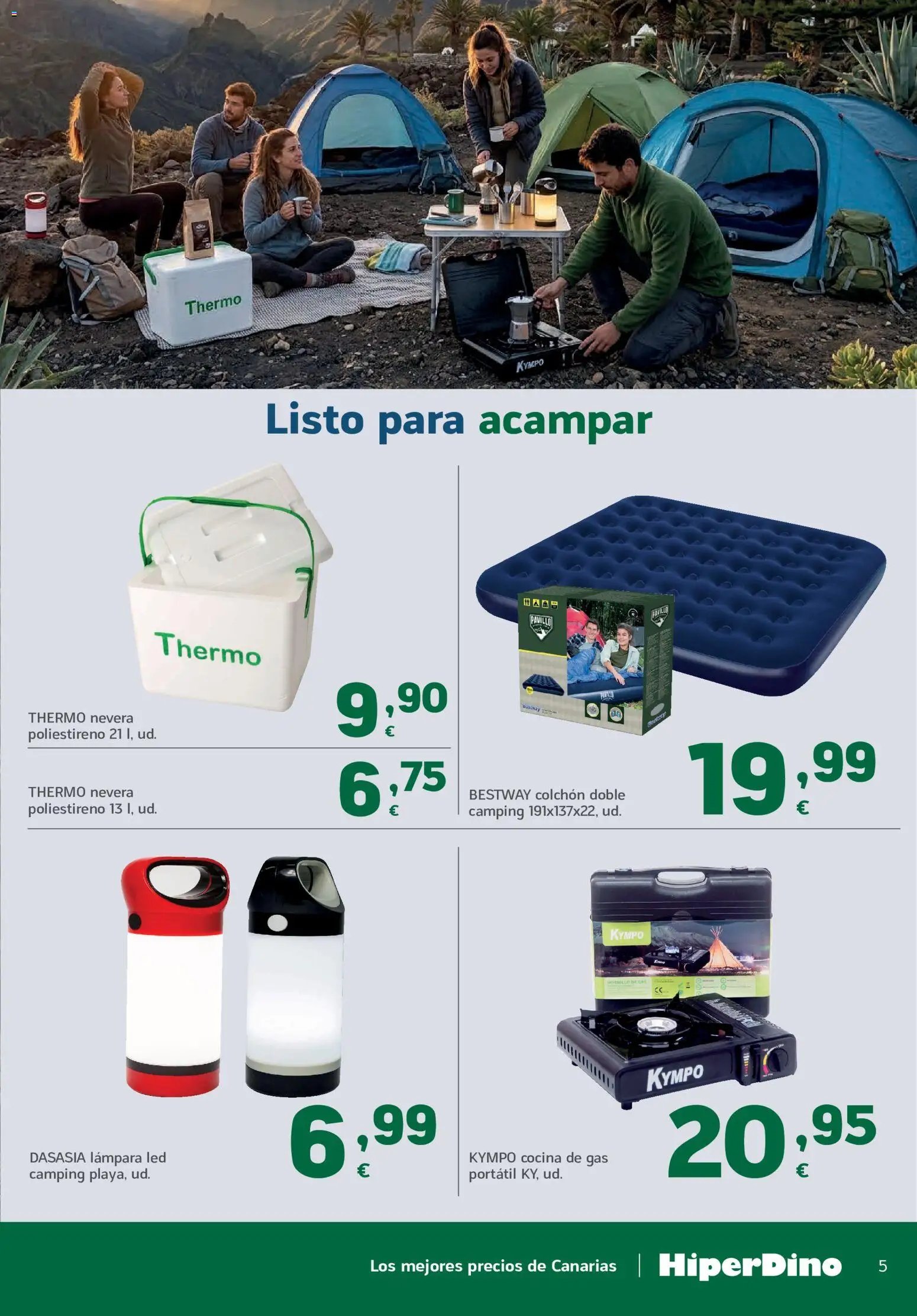 HiperDino Ofertas especial playa y camping