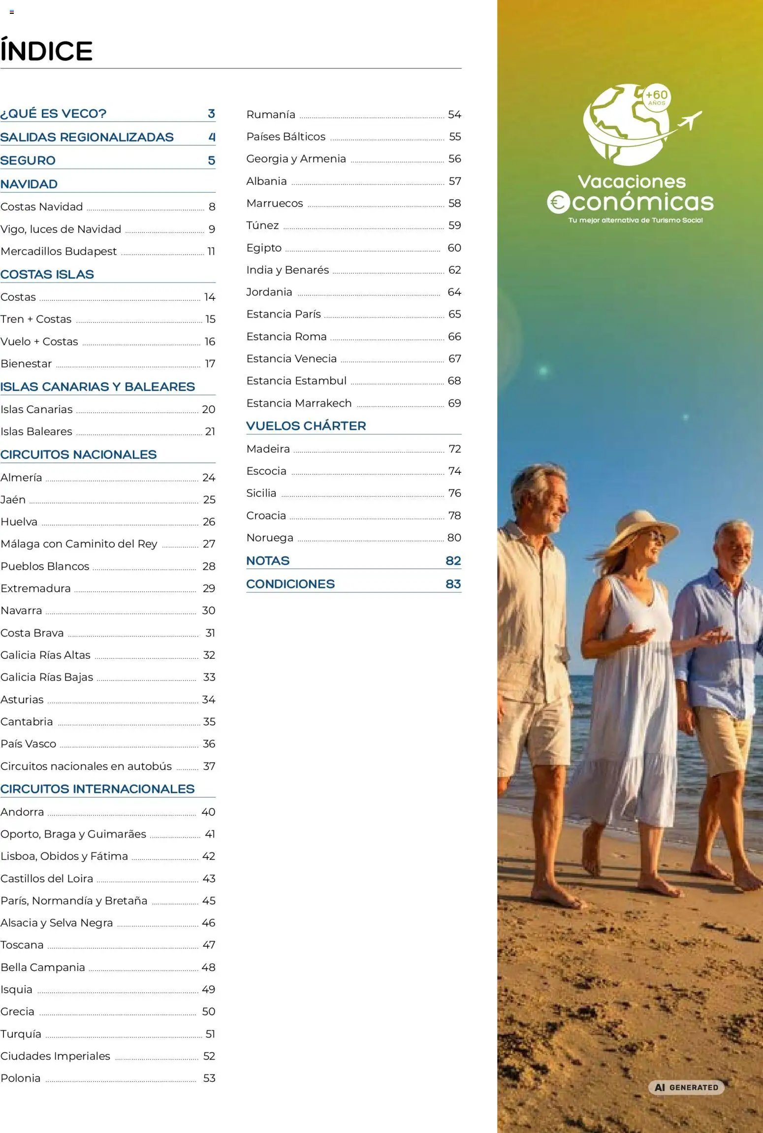 Viajes El Corte Inglés folleto Destinos Otoño y Primavera