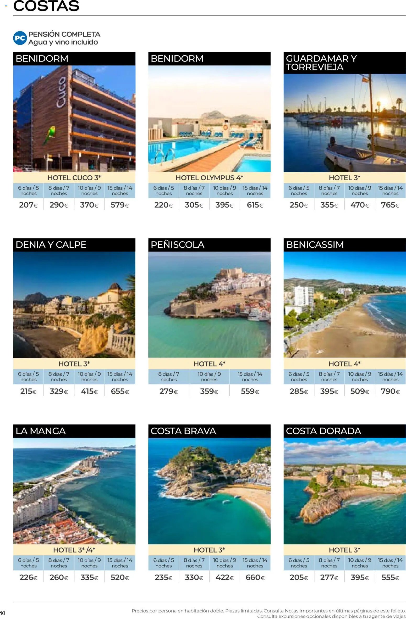Viajes El Corte Inglés folleto Destinos Otoño y Primavera