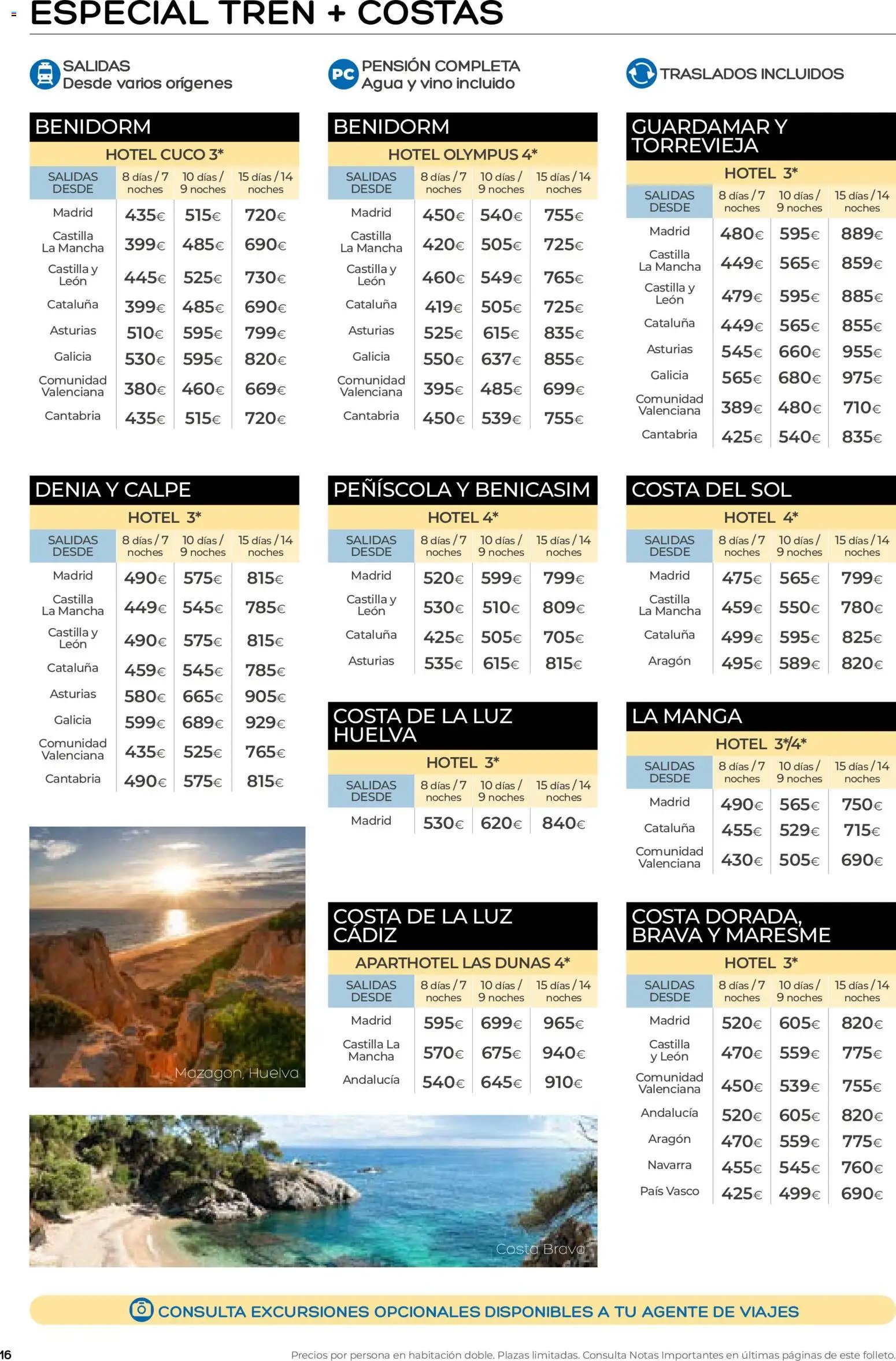 Viajes El Corte Inglés folleto Destinos Otoño y Primavera