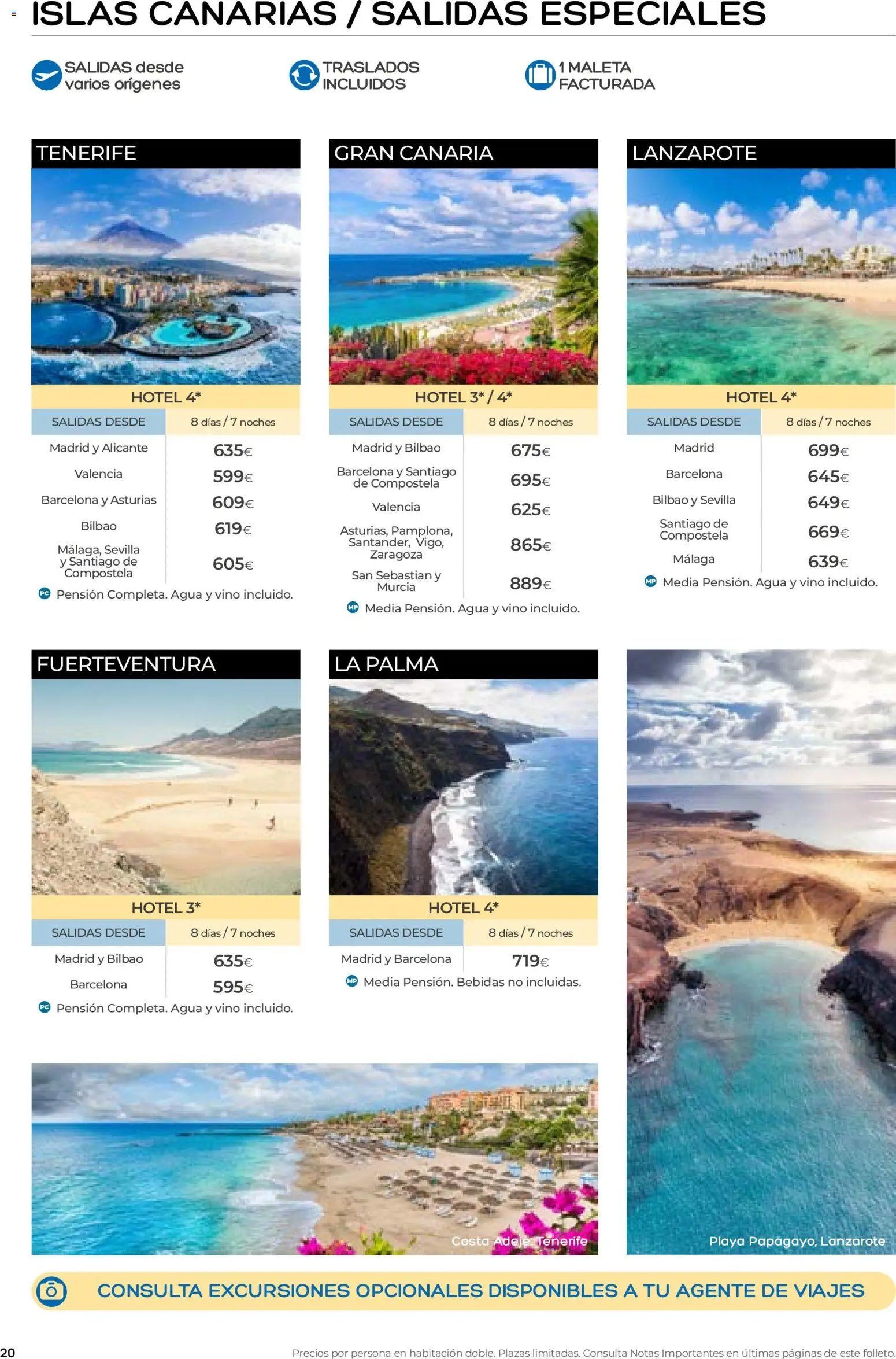 Viajes El Corte Inglés folleto Destinos Otoño y Primavera