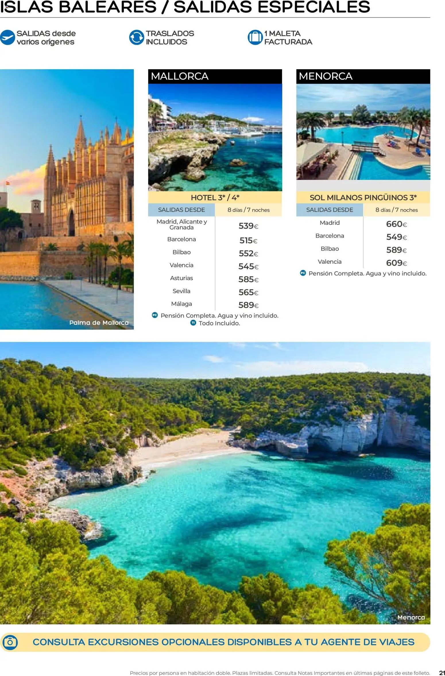 Viajes El Corte Inglés folleto Destinos Otoño y Primavera