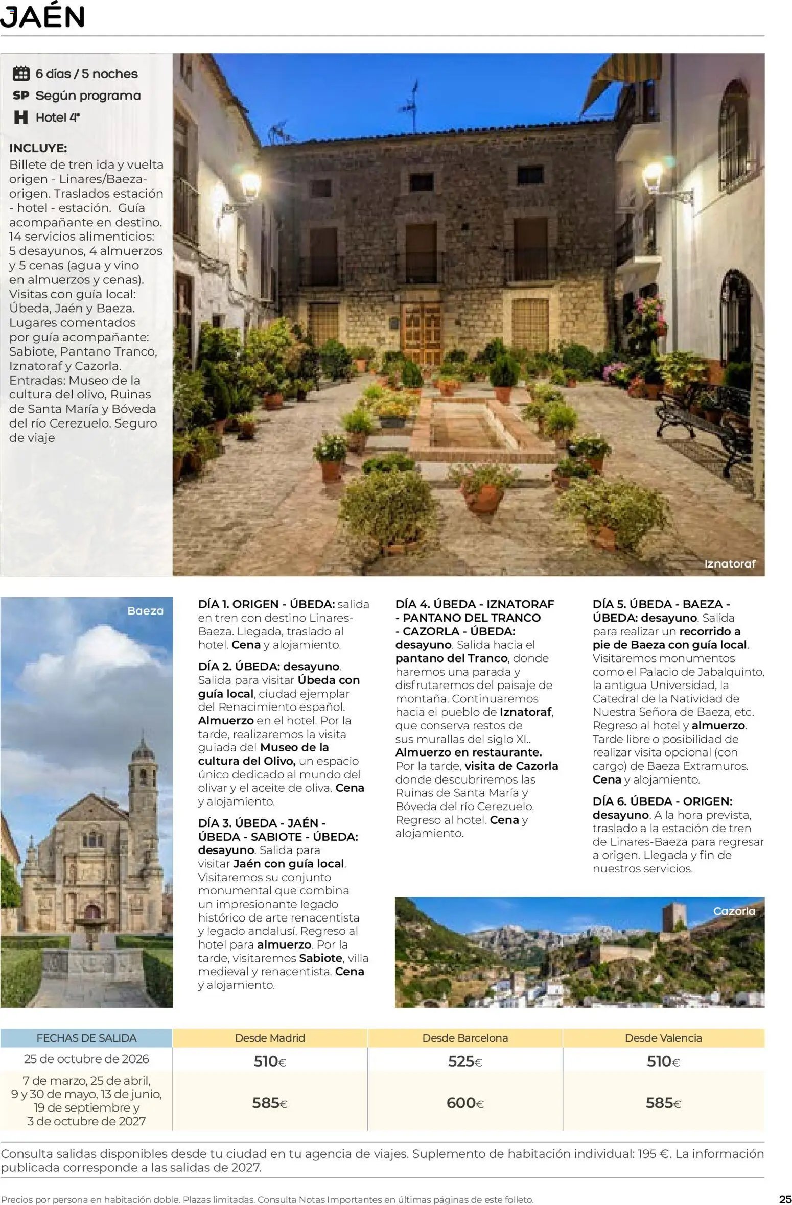 Viajes El Corte Inglés folleto Destinos Otoño y Primavera