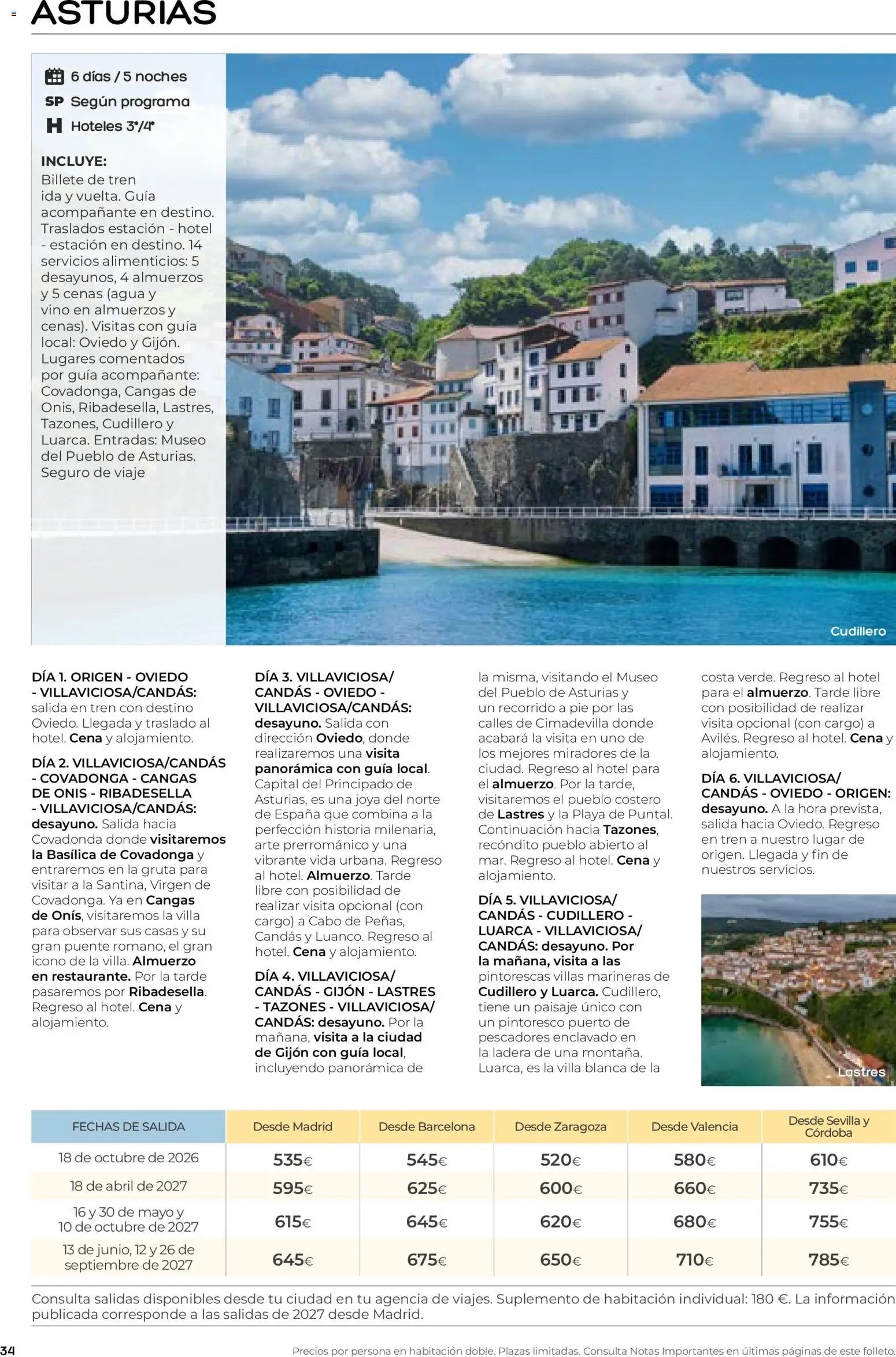 Viajes El Corte Inglés folleto Destinos Otoño y Primavera