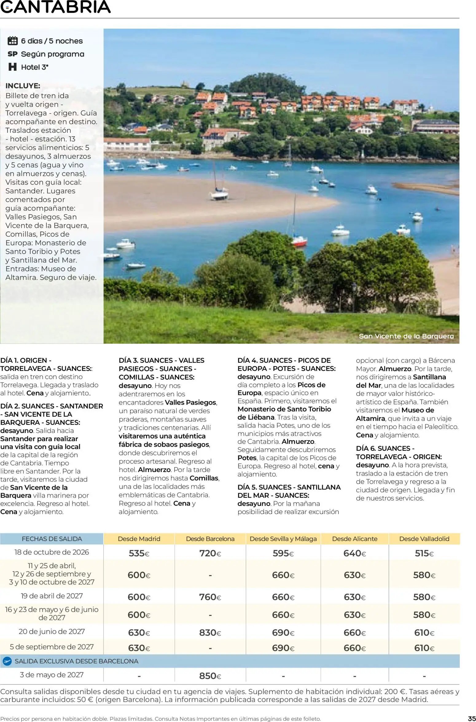 Viajes El Corte Inglés folleto Destinos Otoño y Primavera