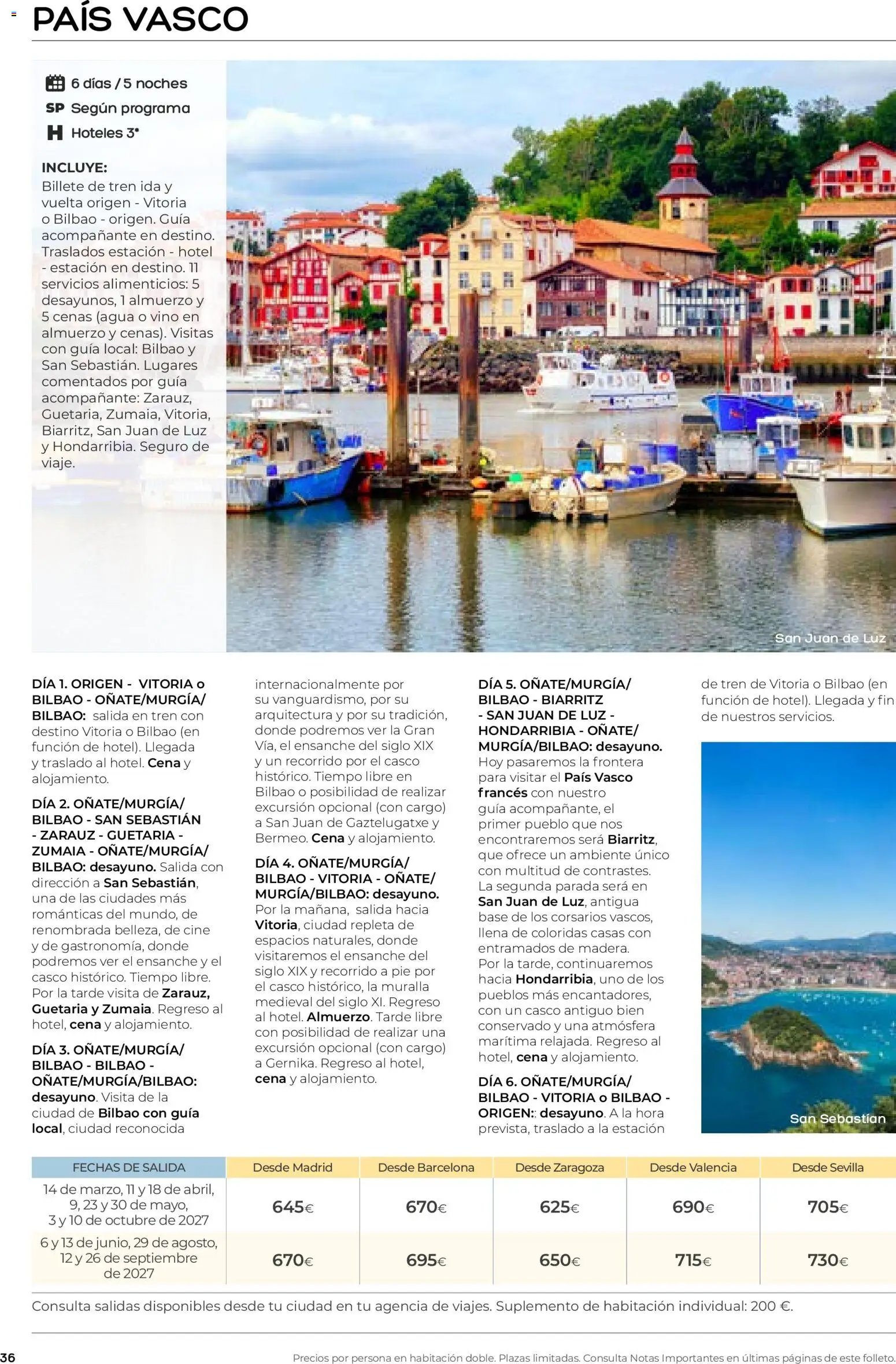 Viajes El Corte Inglés folleto Destinos Otoño y Primavera
