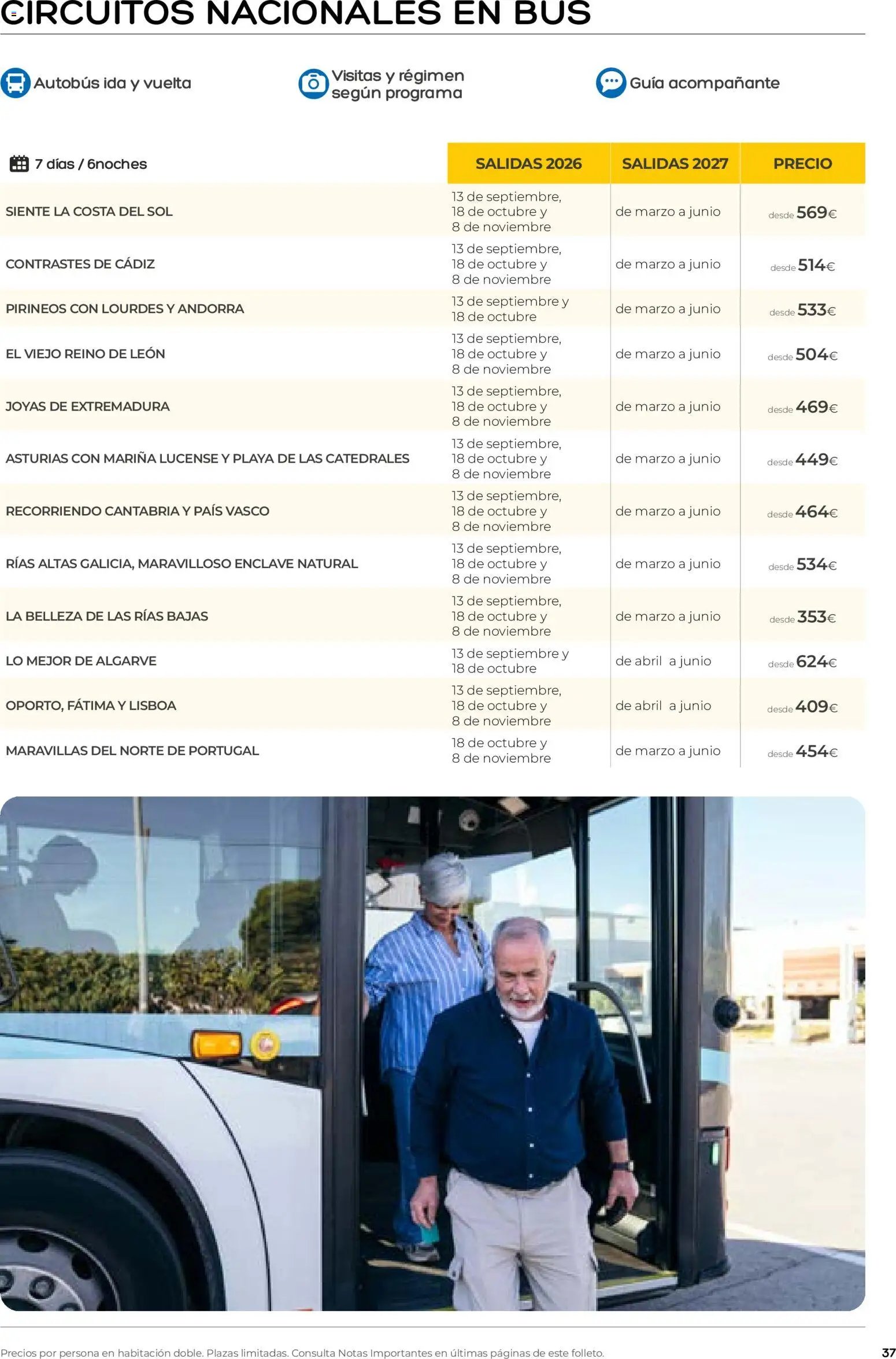 Viajes El Corte Inglés folleto Destinos Otoño y Primavera