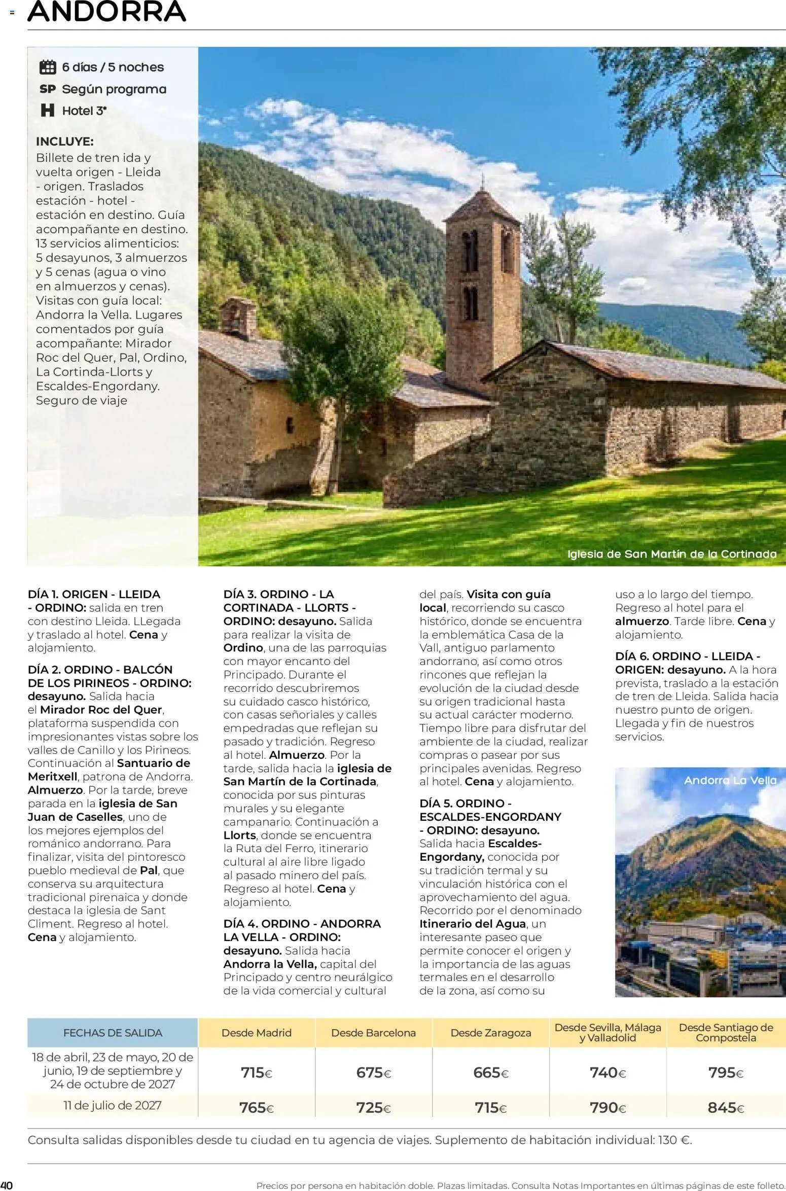 Viajes El Corte Inglés folleto Destinos Otoño y Primavera