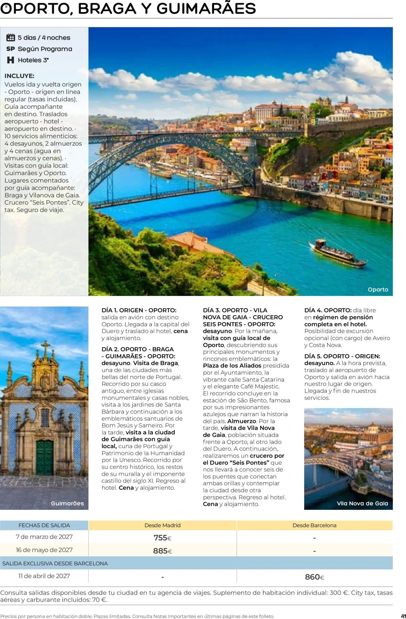 Viajes El Corte Inglés folleto Destinos Otoño y Primavera
