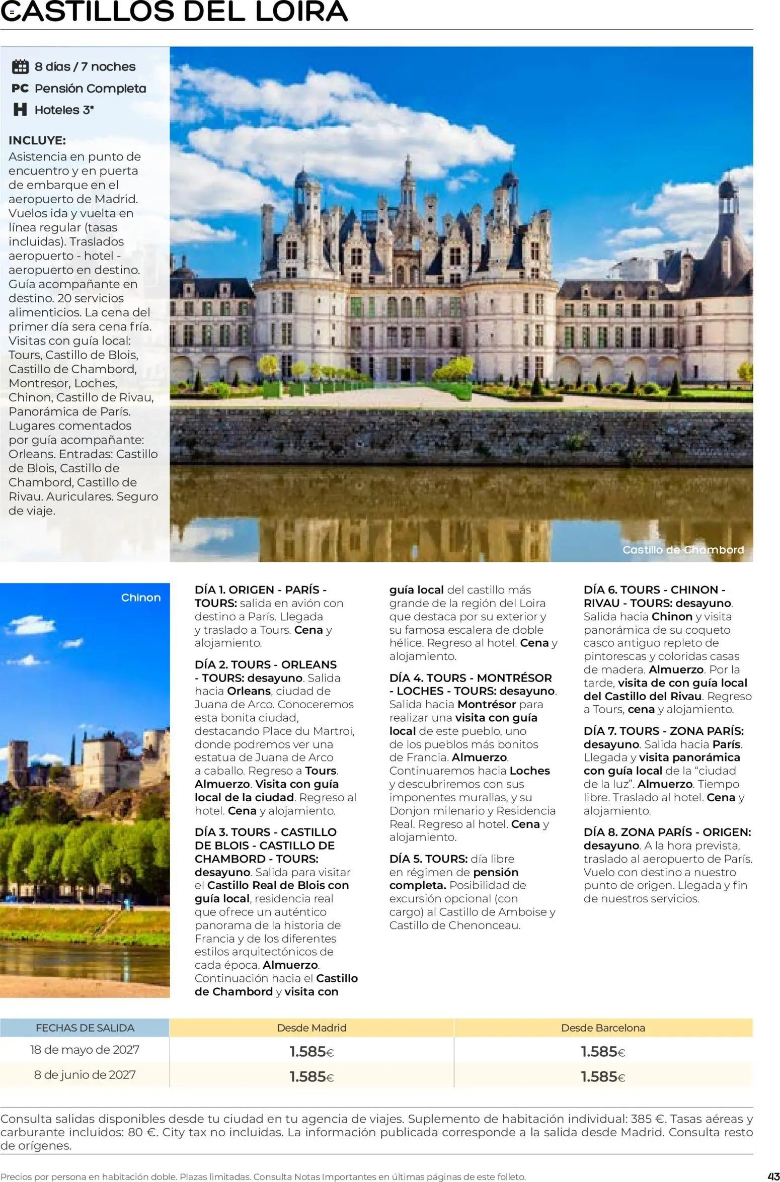 Viajes El Corte Inglés folleto Destinos Otoño y Primavera