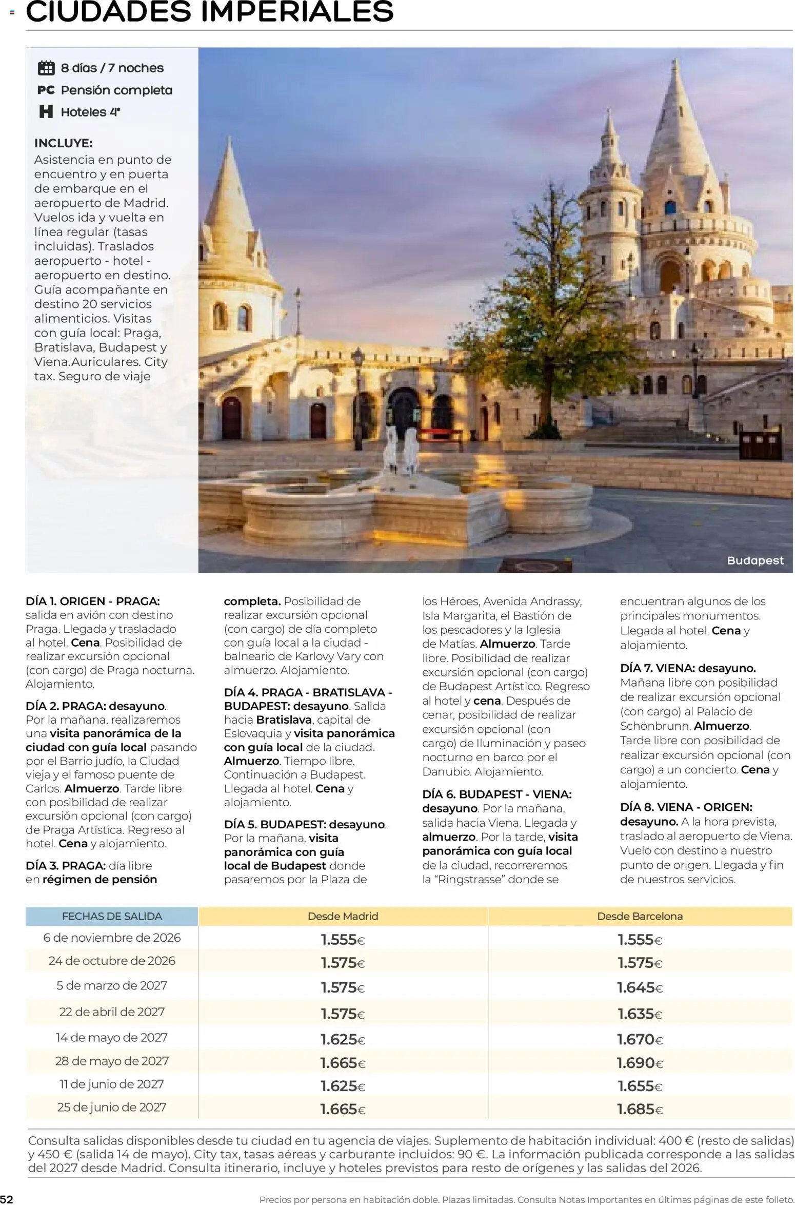 Viajes El Corte Inglés folleto Destinos Otoño y Primavera
