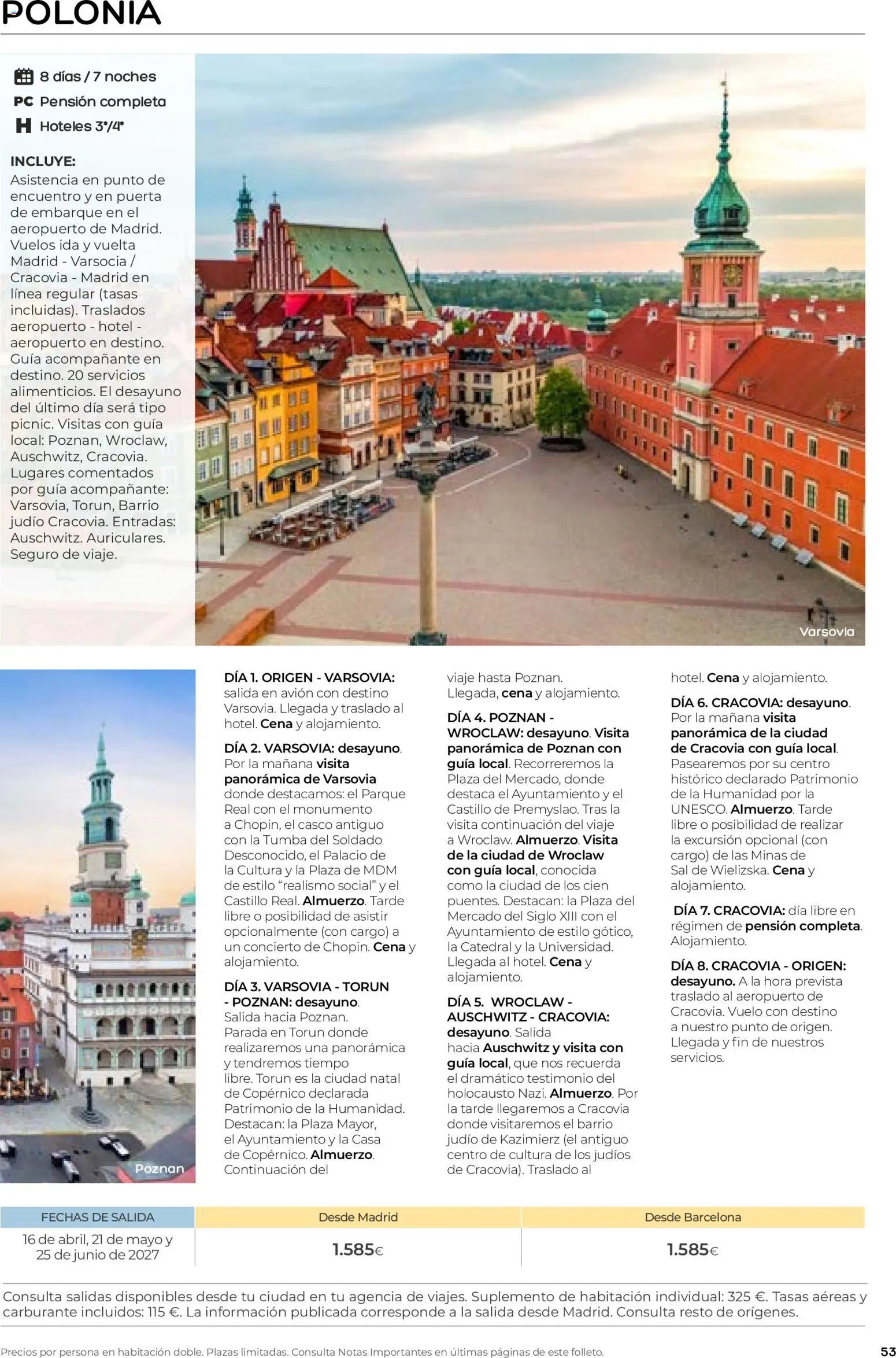 Viajes El Corte Inglés folleto Destinos Otoño y Primavera