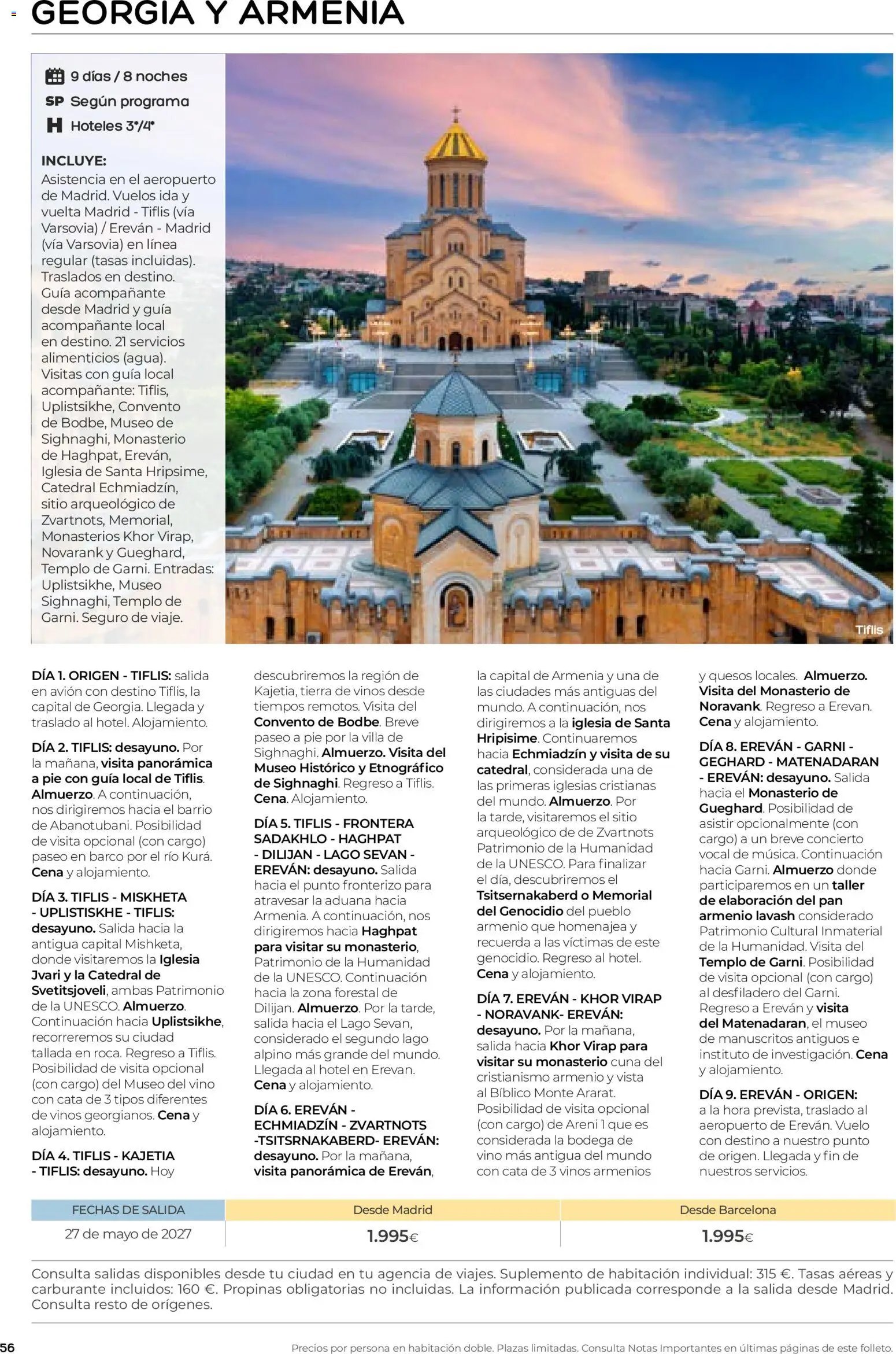 Viajes El Corte Inglés folleto Destinos Otoño y Primavera