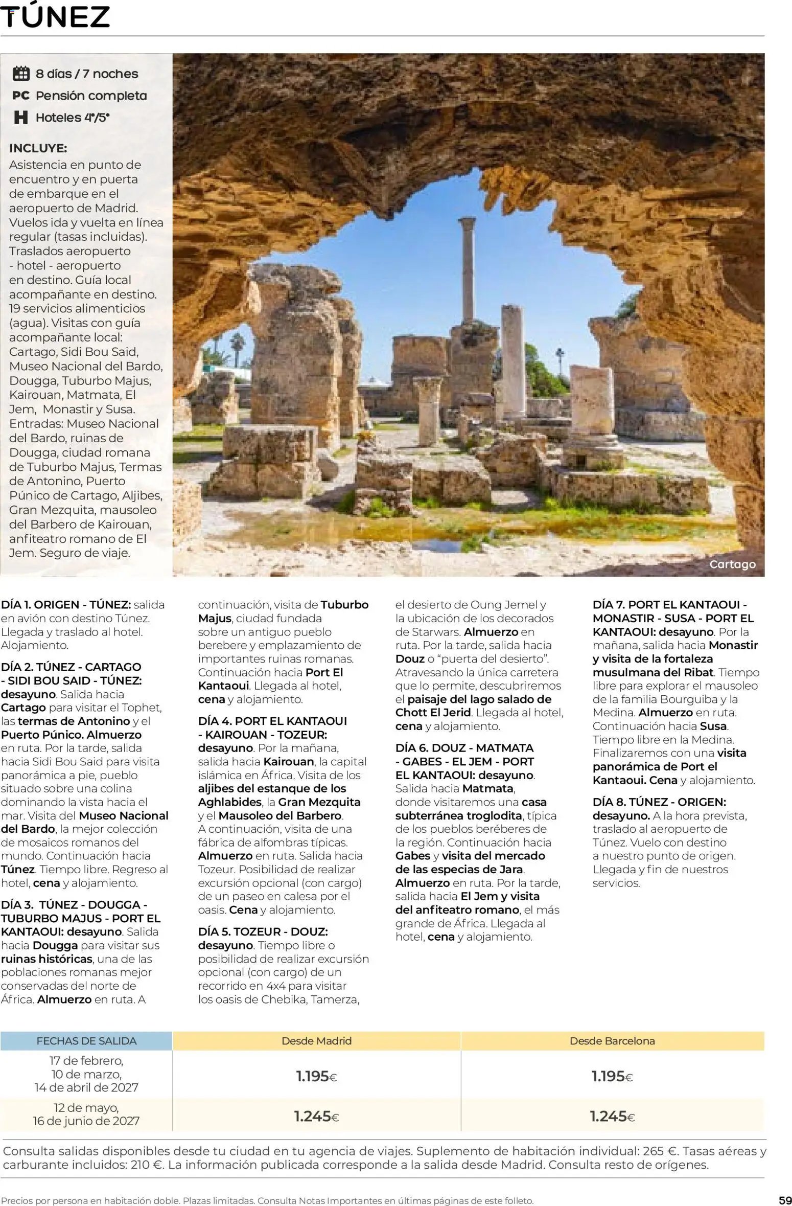 Viajes El Corte Inglés folleto Destinos Otoño y Primavera