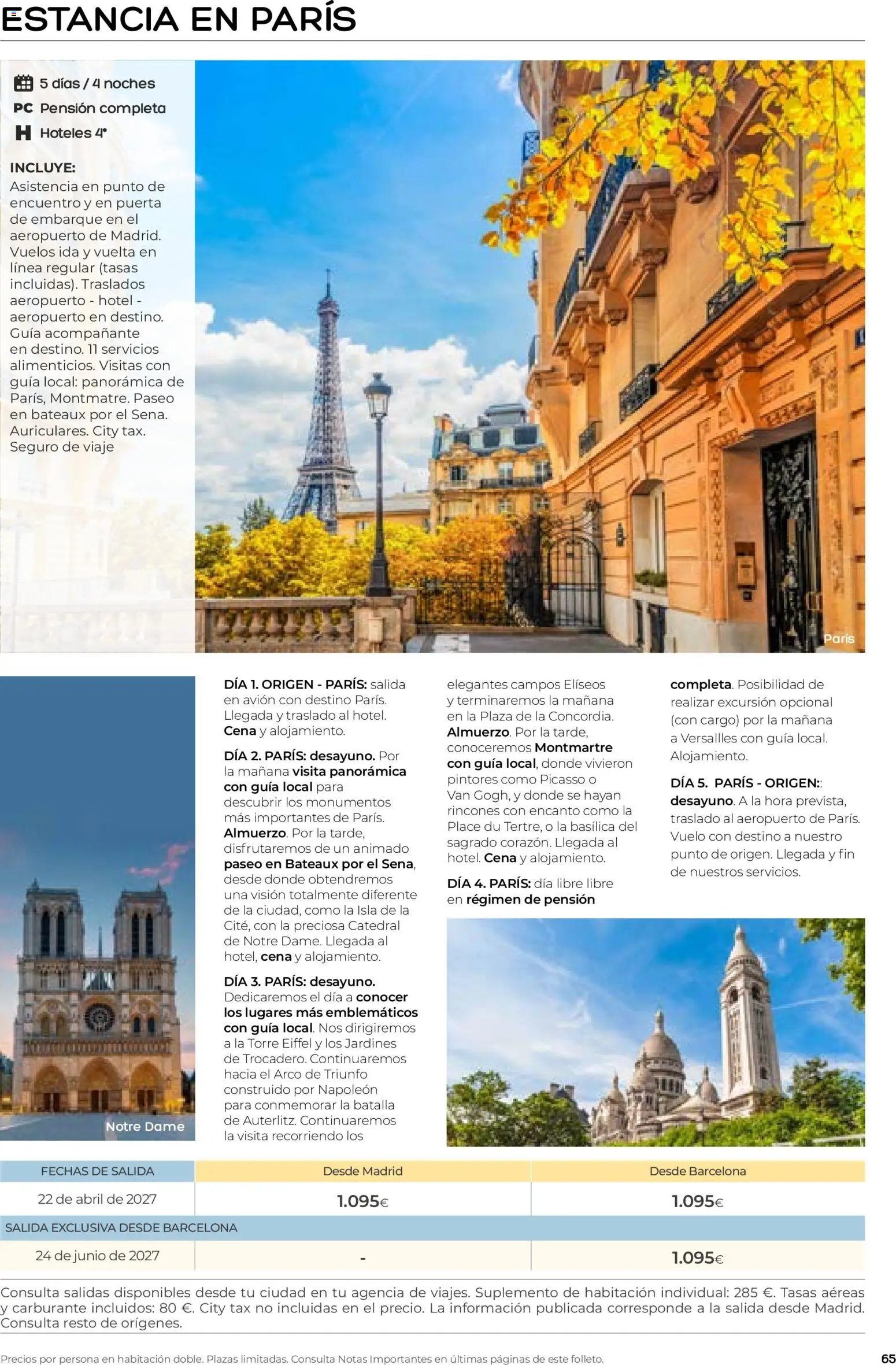 Viajes El Corte Inglés folleto Destinos Otoño y Primavera