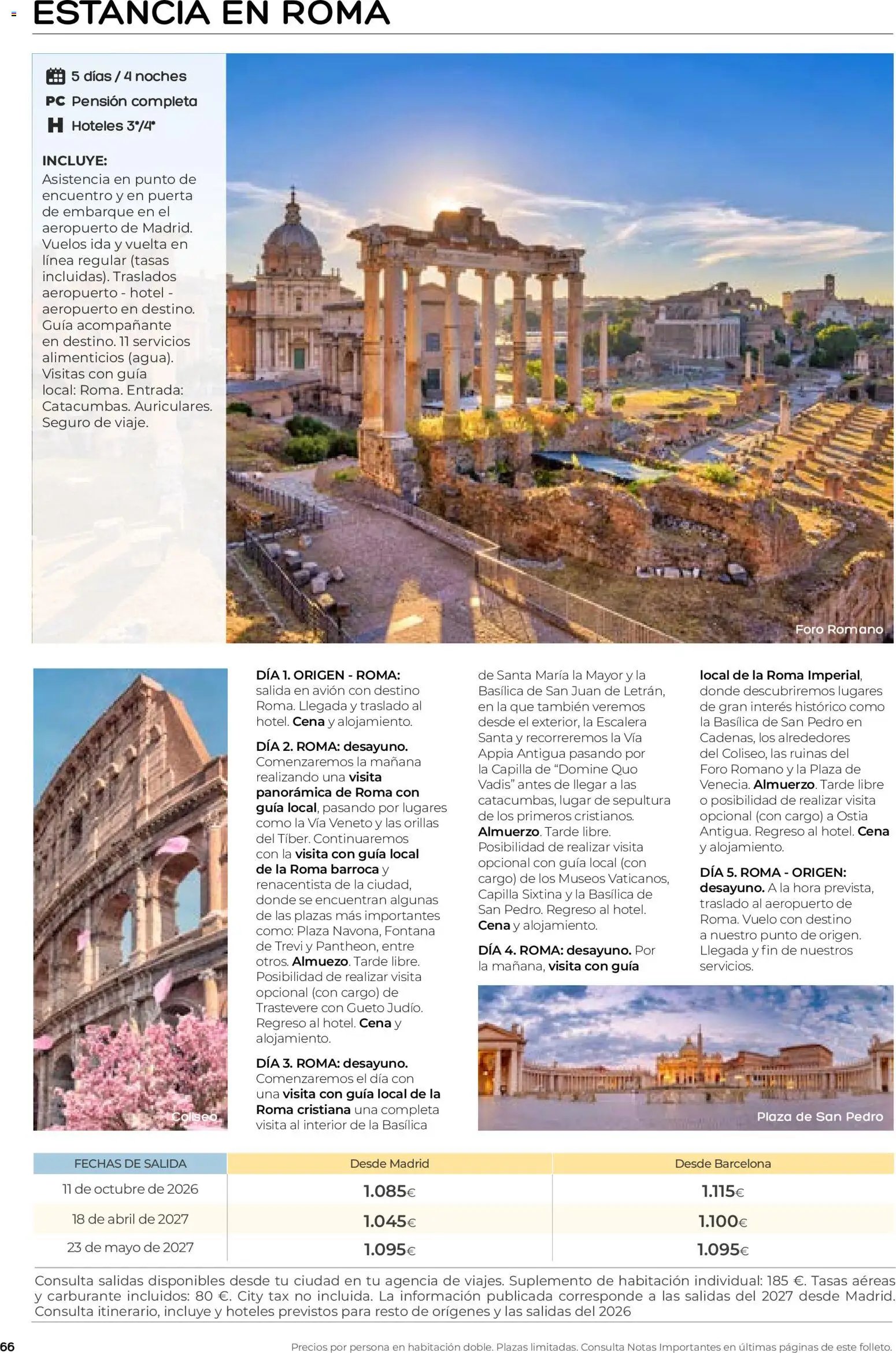 Viajes El Corte Inglés folleto Destinos Otoño y Primavera