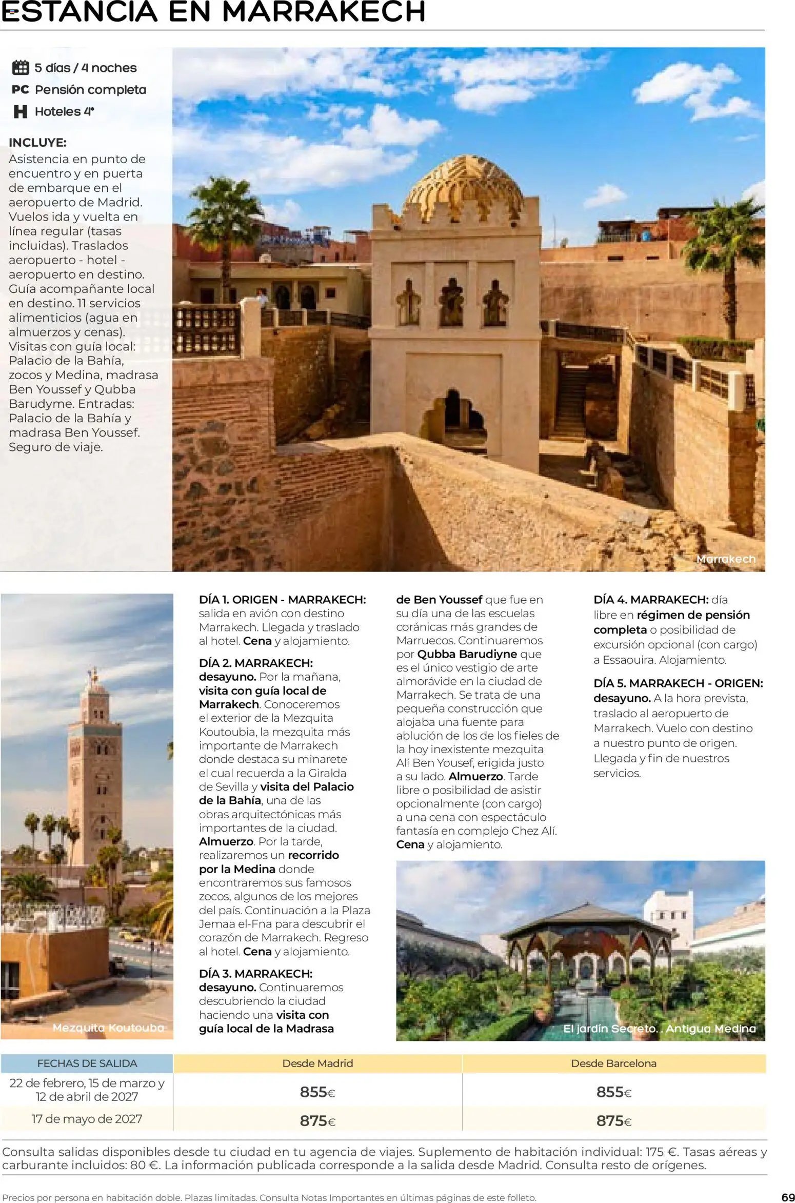 Viajes El Corte Inglés folleto Destinos Otoño y Primavera