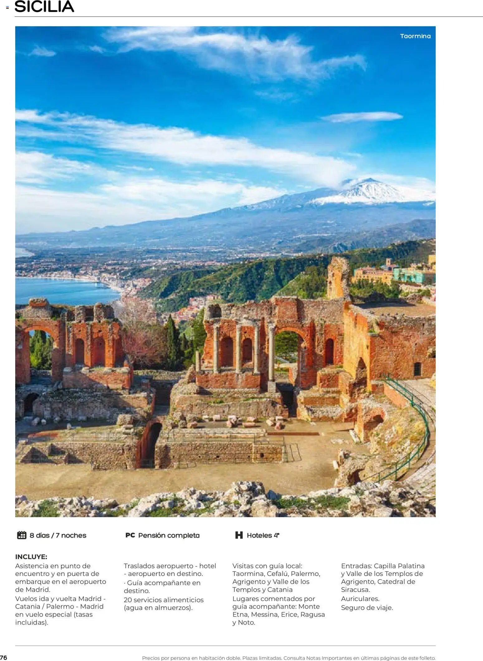 Viajes El Corte Inglés folleto Destinos Otoño y Primavera