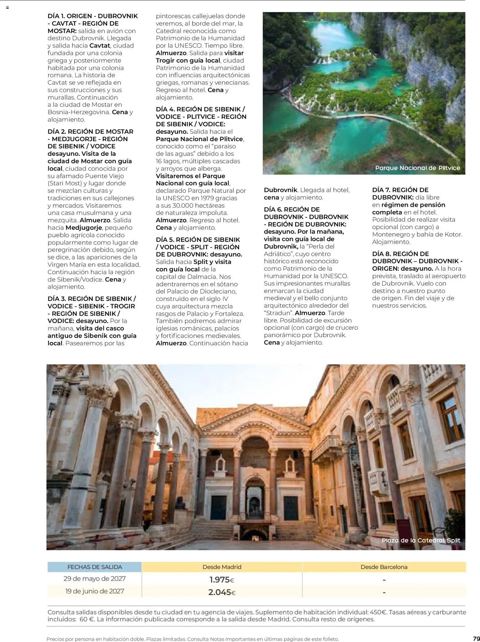 Viajes El Corte Inglés folleto Destinos Otoño y Primavera