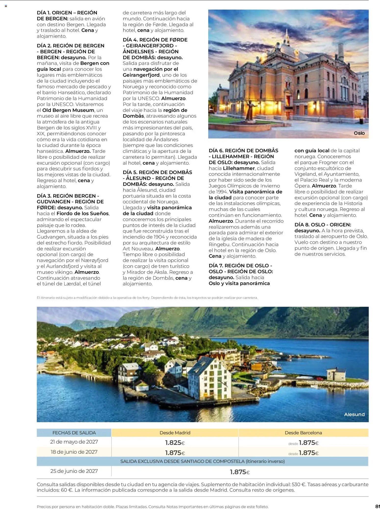 Viajes El Corte Inglés folleto Destinos Otoño y Primavera