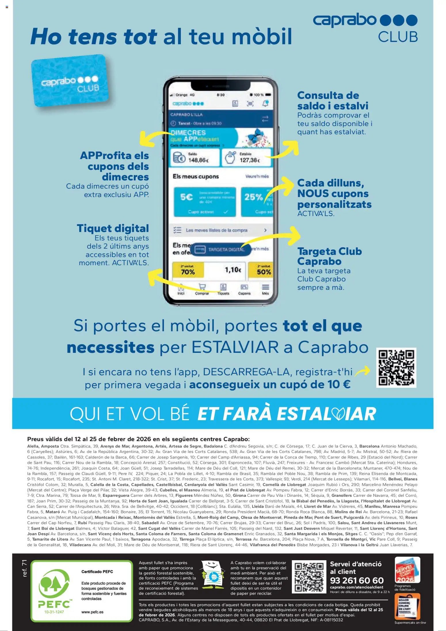 Caprabo - Estalvia des de la primera unitat