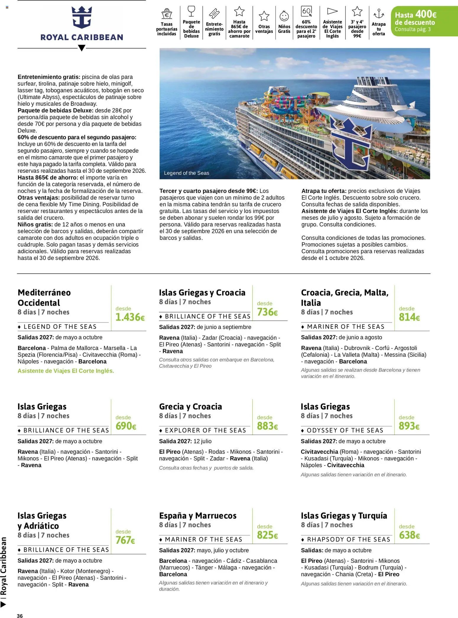 Viajes El Corte Inglés Crucero fantástico