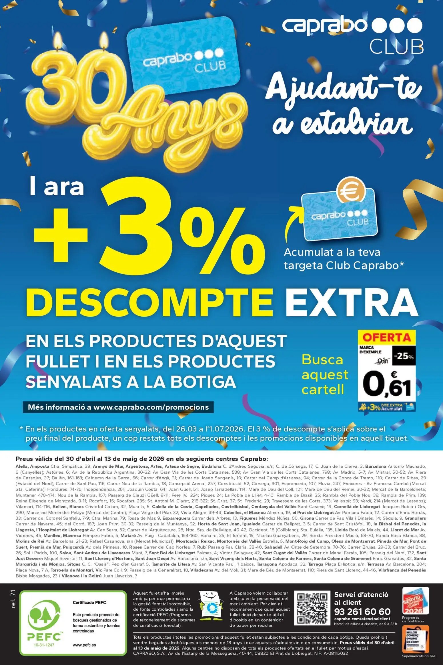 Caprabo Club 30 anys