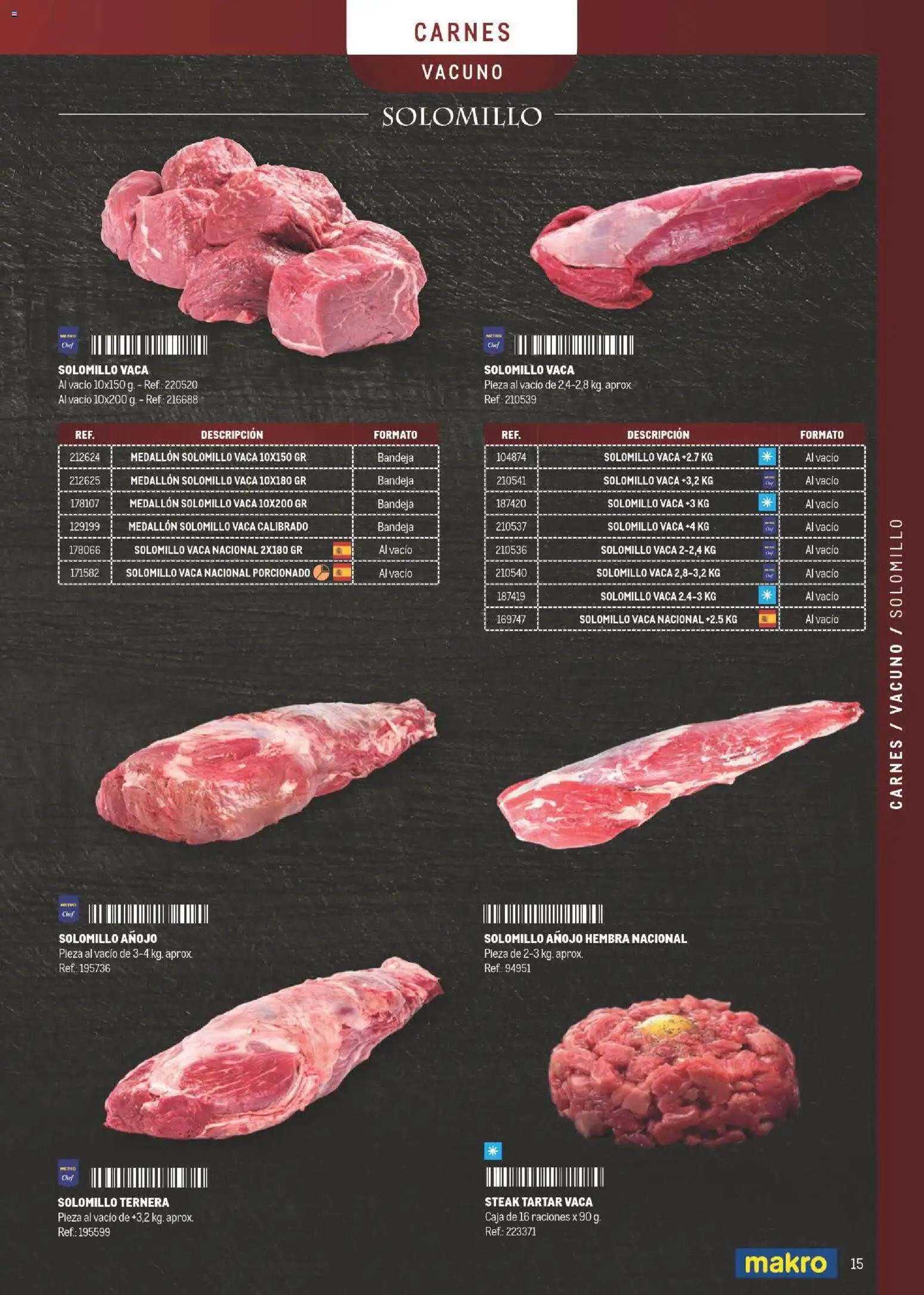 Makro Especial Carta y Menú