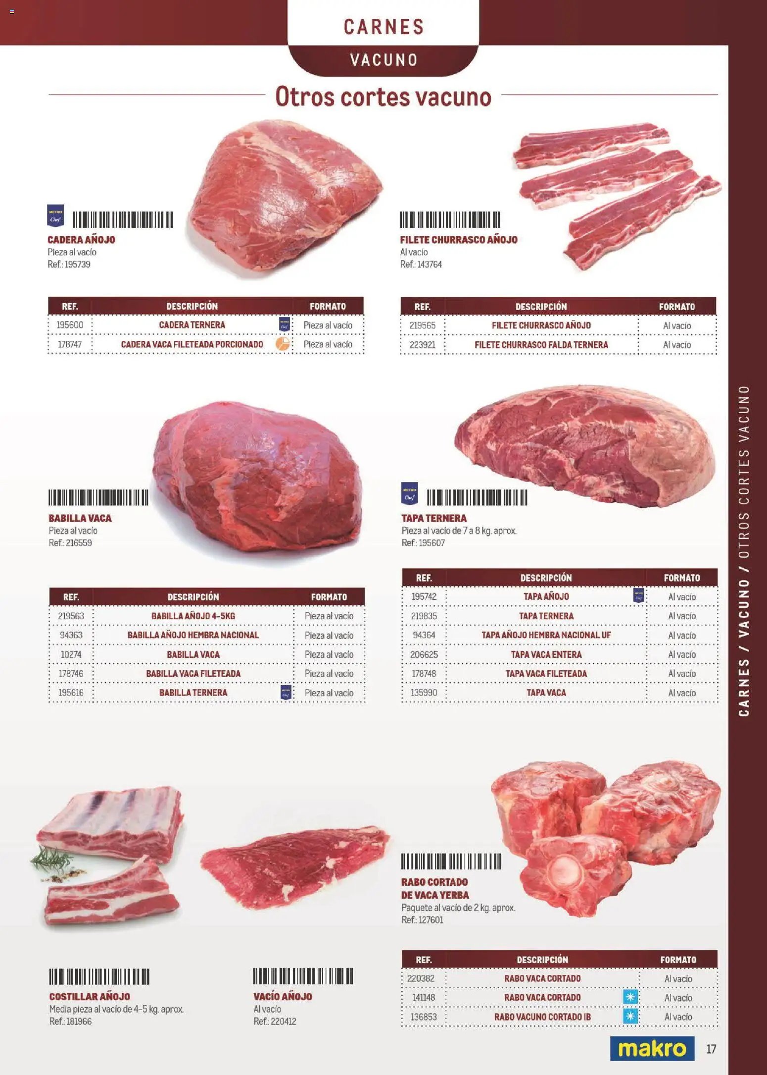 Makro Especial Carta y Menú