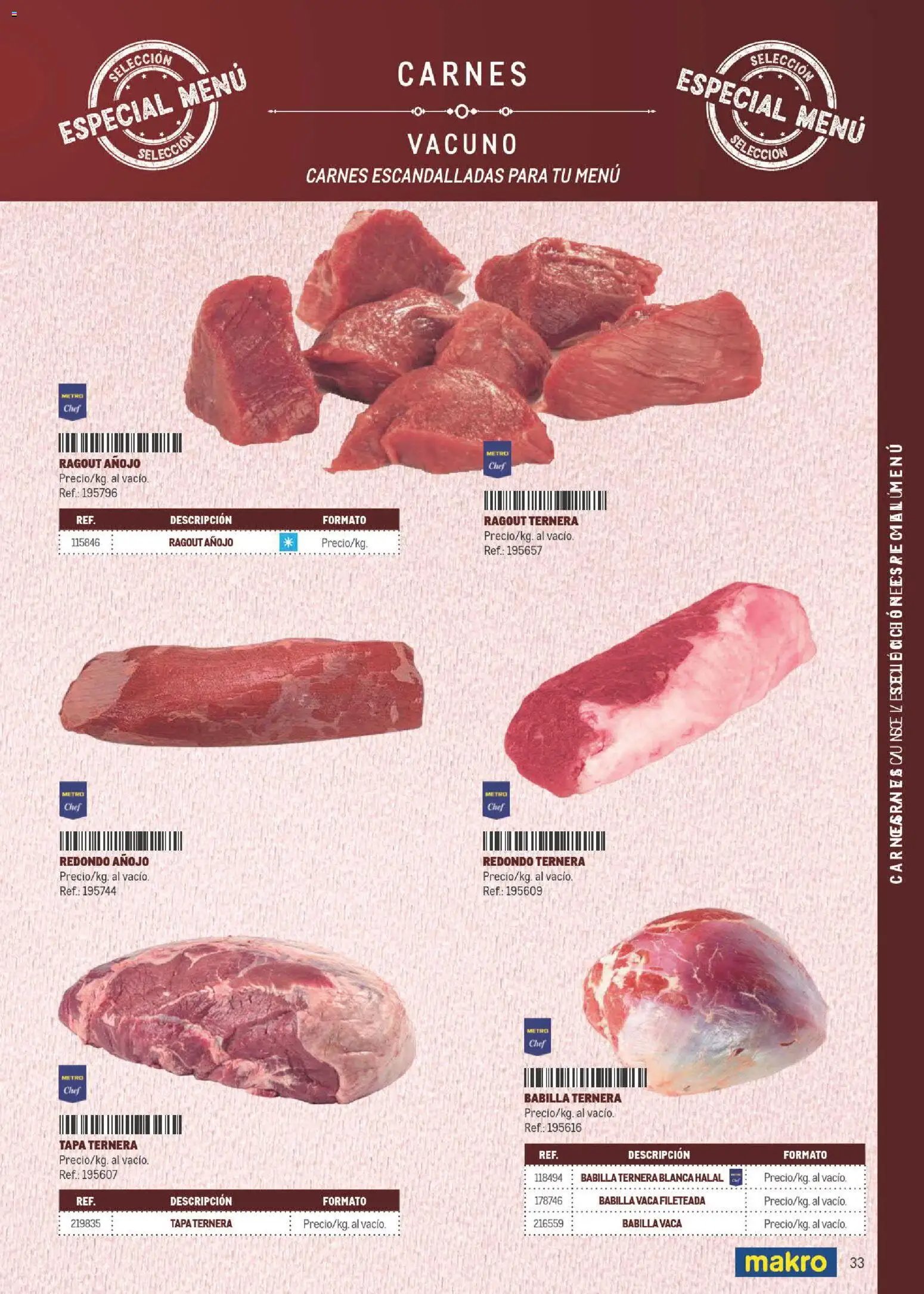 Makro Especial Carta y Menú