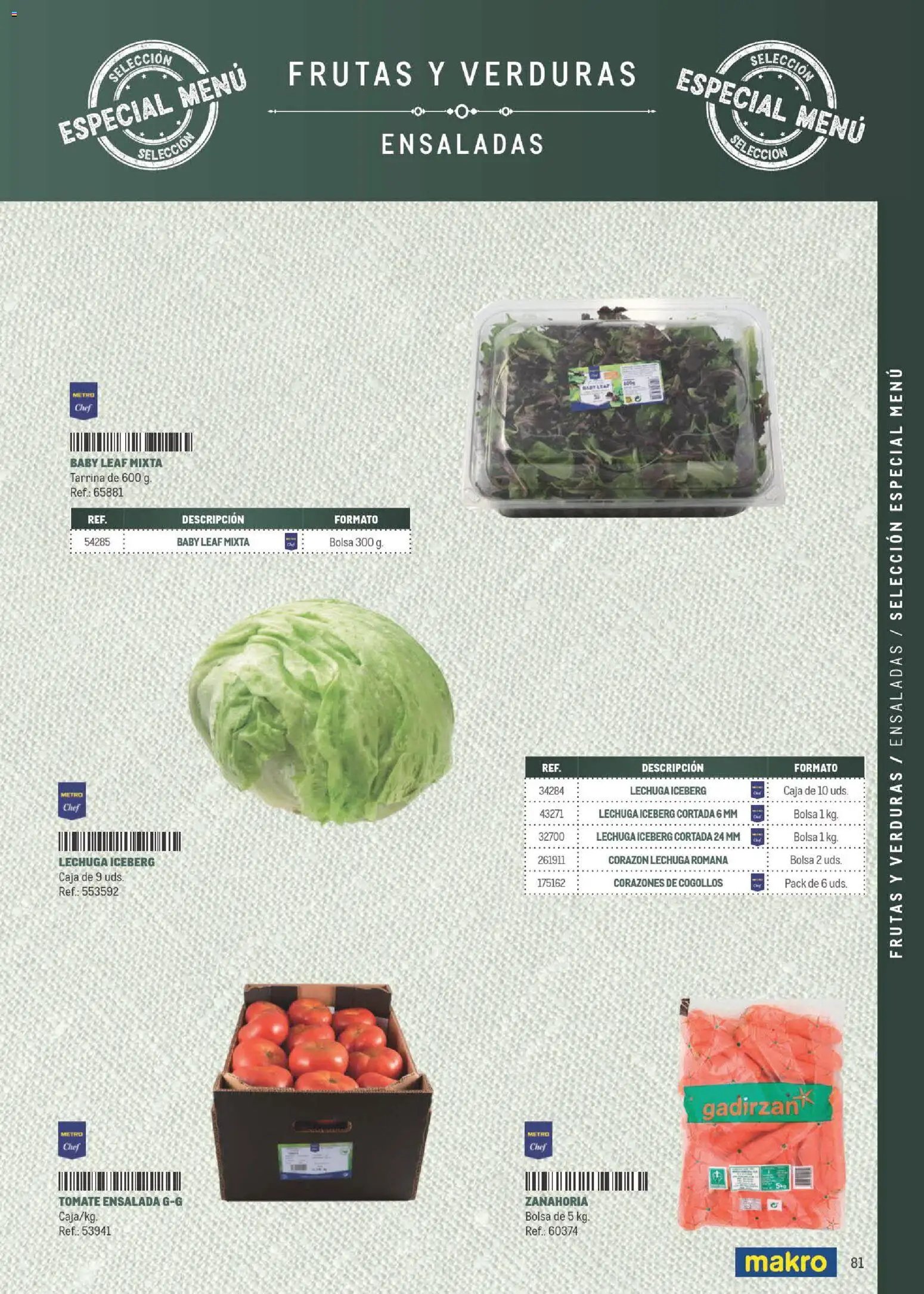 Makro Especial Carta y Menú