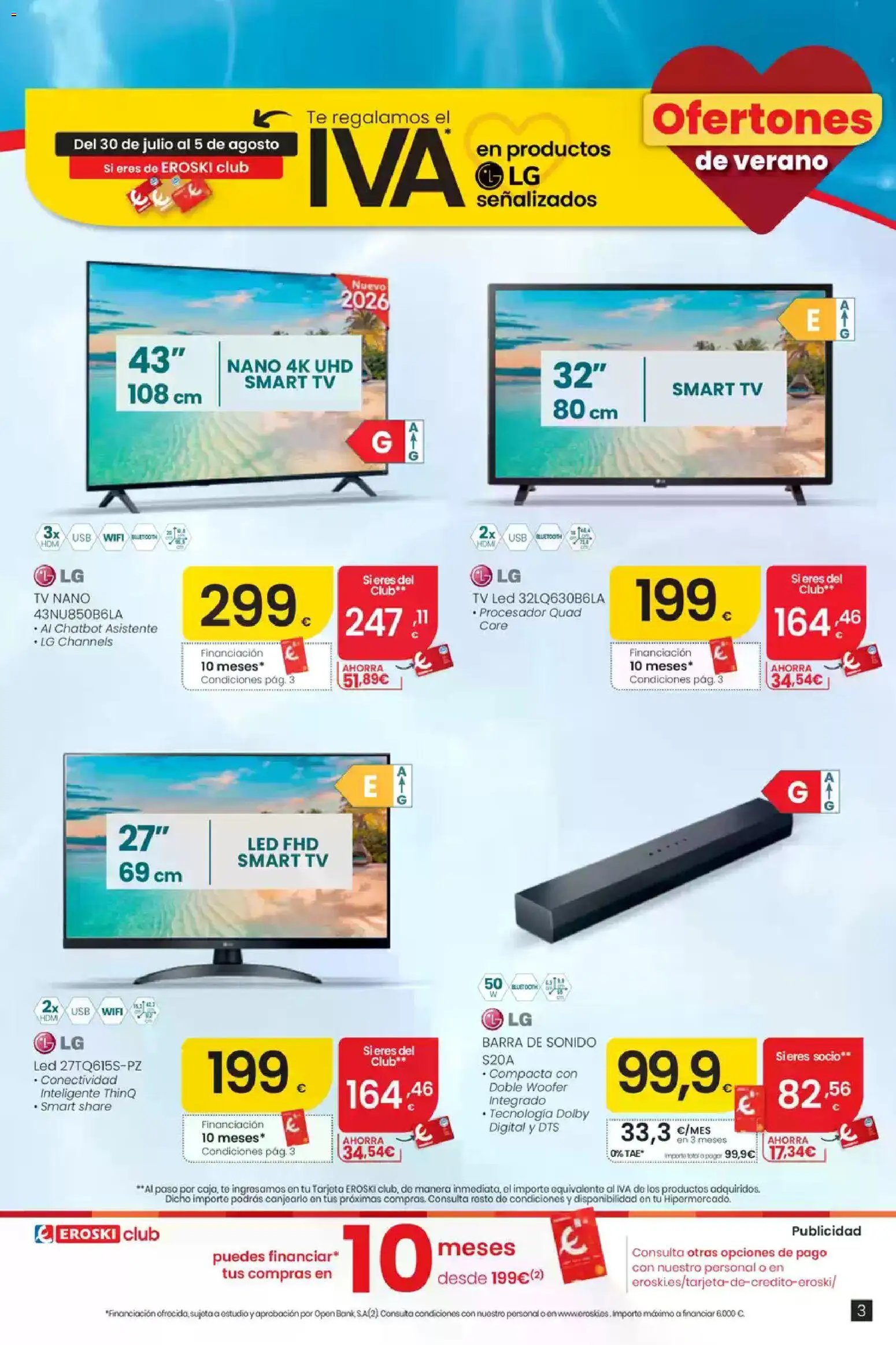 Eroski Te regalamos el Iva en televisores y electrodomésticos