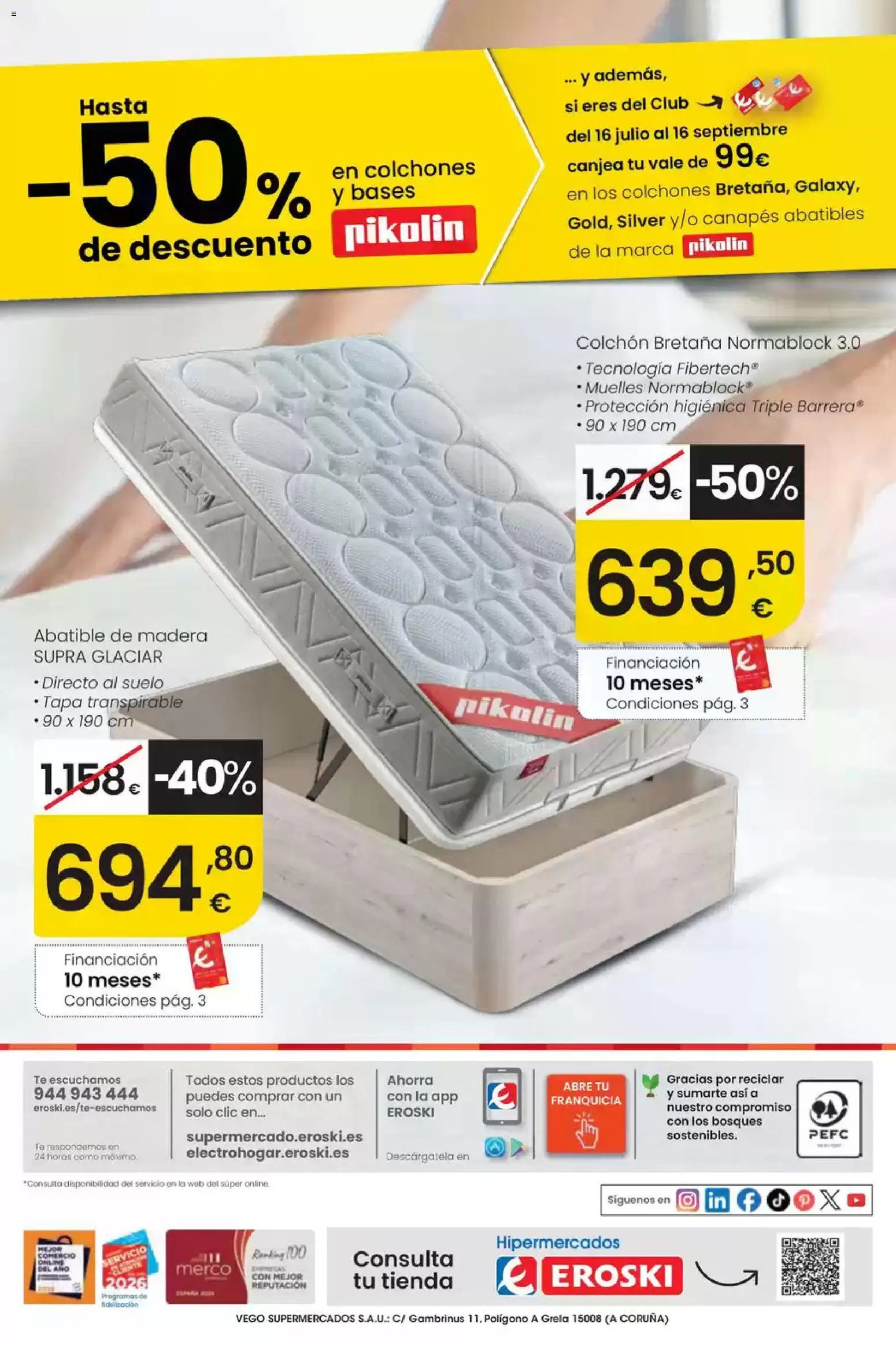 Eroski Te regalamos el Iva en televisores y electrodomésticos