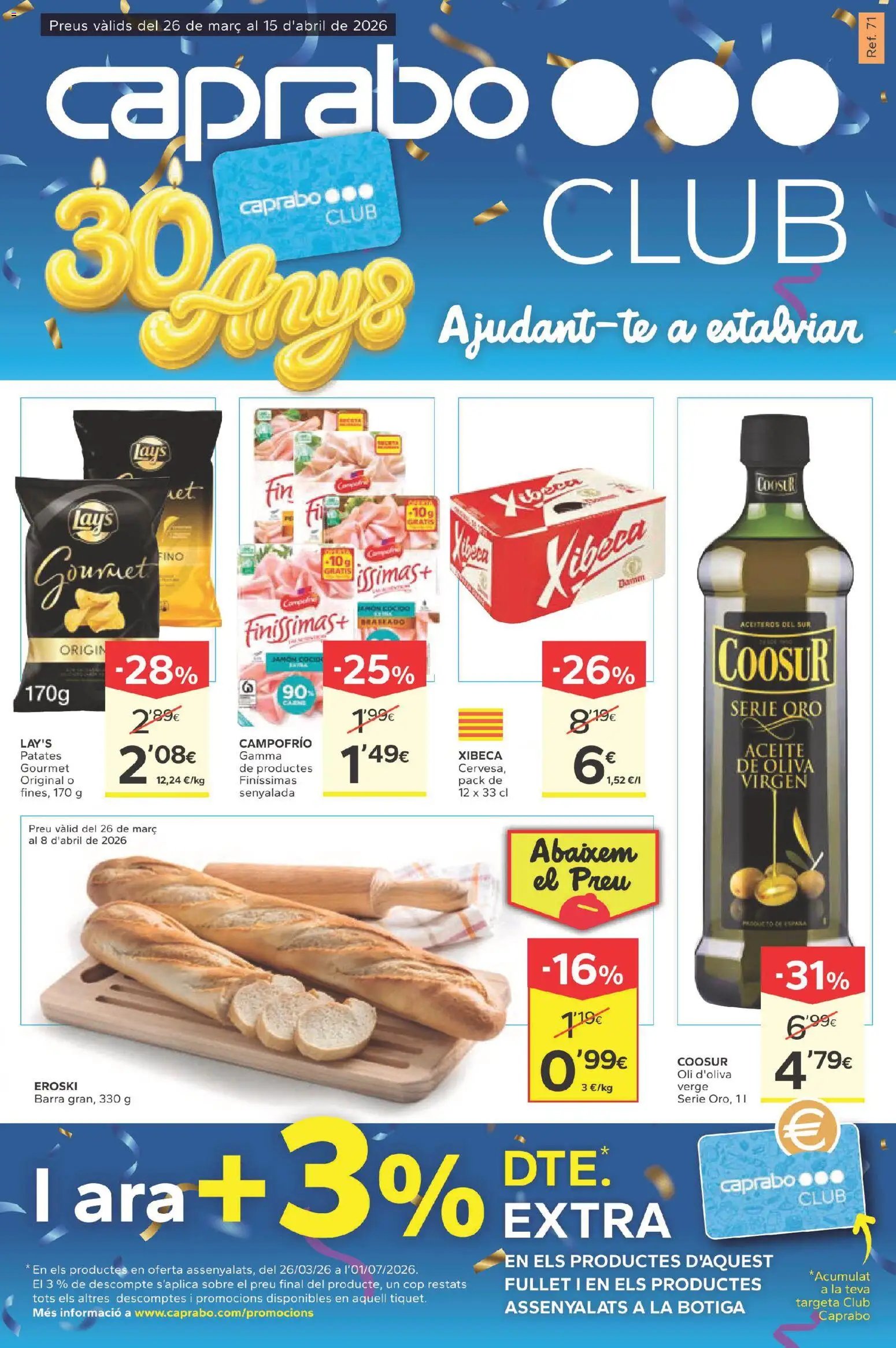 Caprabo folleto Club 30 anys